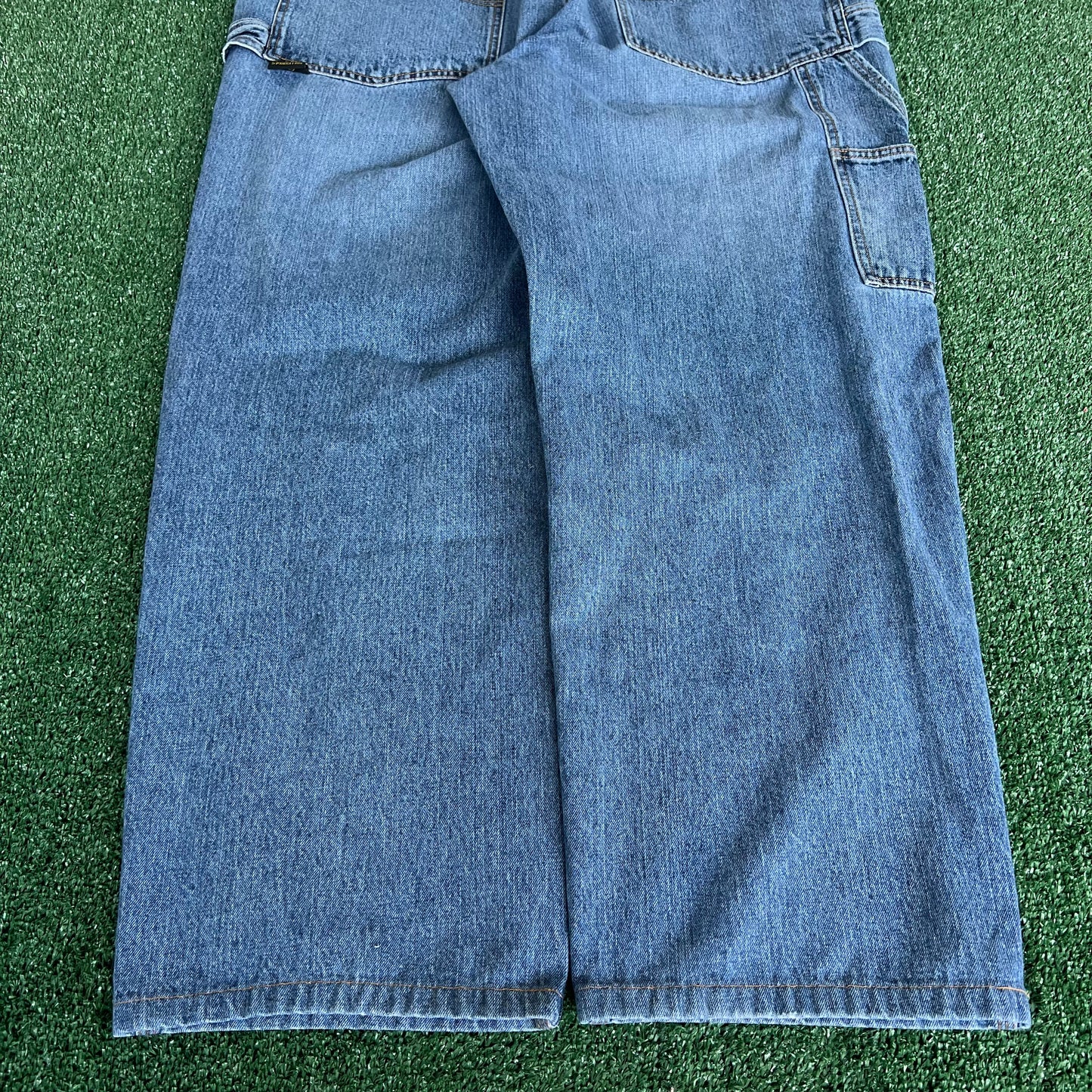 Y2K PNB NATION Double Knee Carpenter Blue Jeans - 41x30 19" Openings