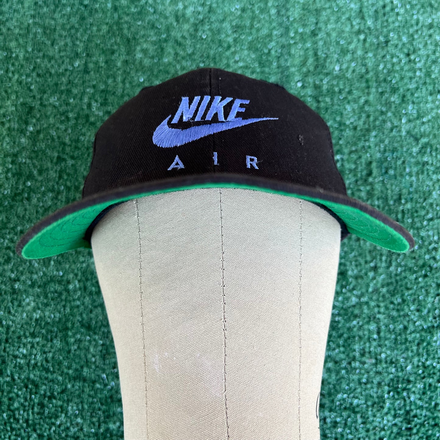 80s Nike Air Faded Black Purple Distressed Snapback Hat