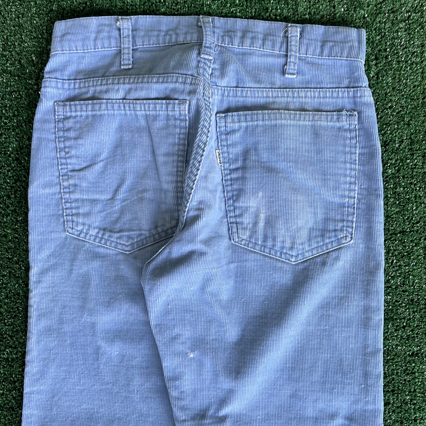 80s Levi's 519 Corduroy Baby Blue Straight Leg Pants - 29x29"