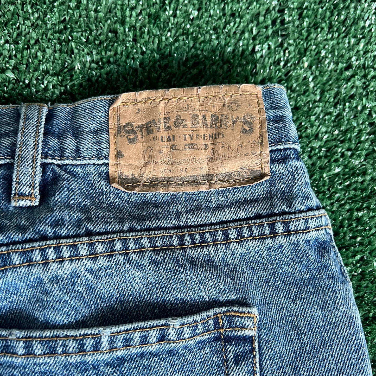 Y2K Steve & Barry's Baggy Wide-Leg Blue Jeans - 37x31" 22" Openings