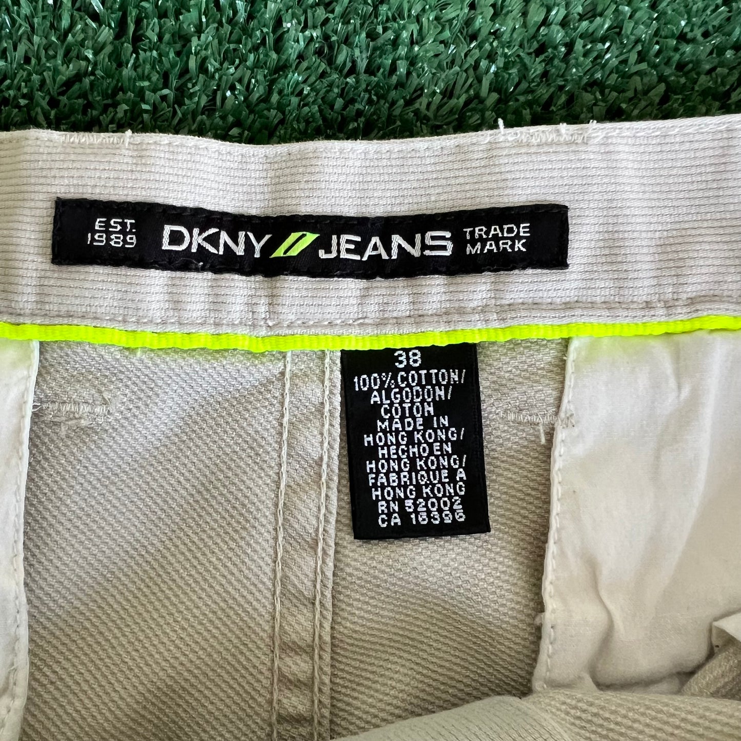 Y2K DKNY Baggy Light Khaki Pants - 38x30.5" 20" Openings