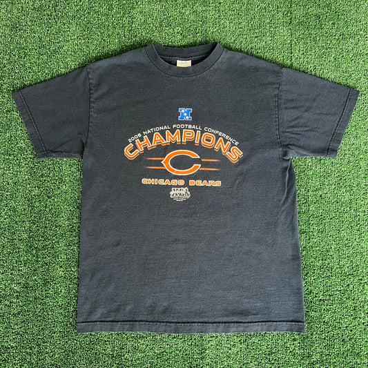 2006 NFL Chicago Bears NFC Champions Navy Blue T-Shirt - Medium