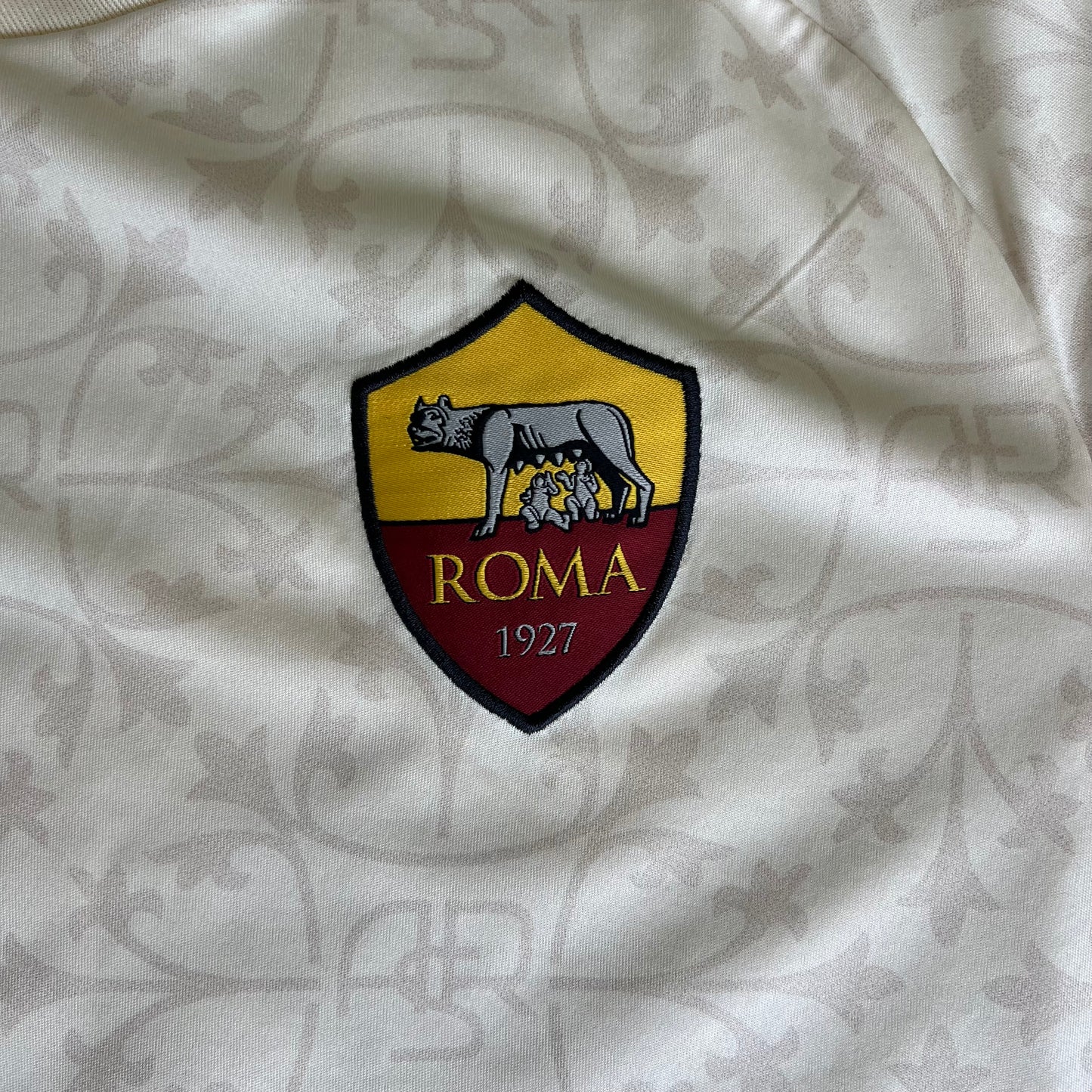 2023 UEFA Europa League AS Roma Lanke #23 Cream White Soccer Jersey - Large