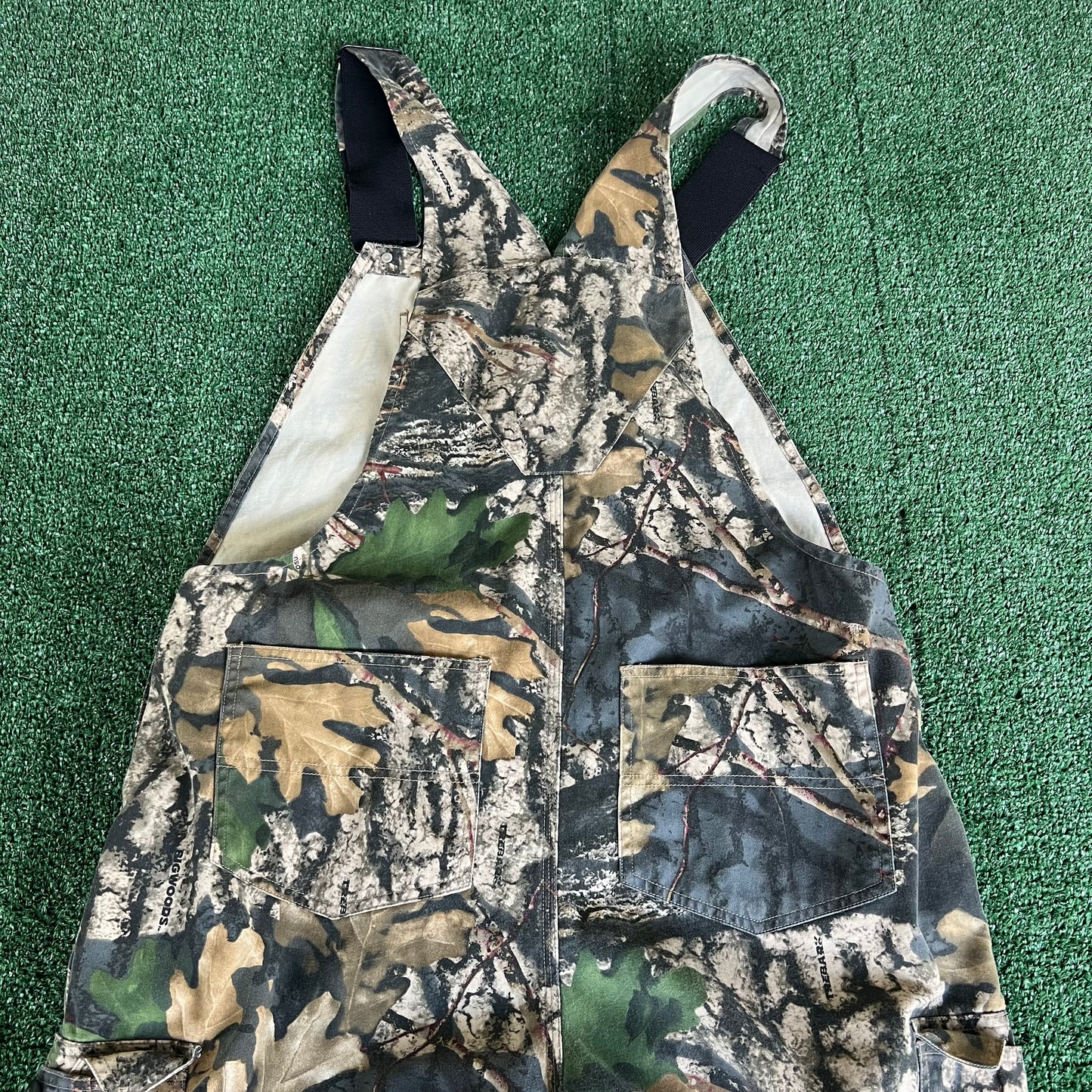 Y2K Jerzees Outdoors Camouflage Unlined Cargo Bib Overalls - 39x31.75"