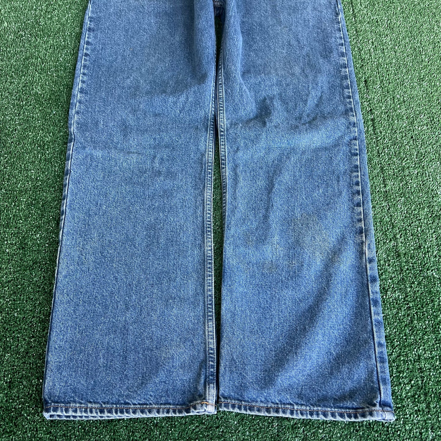 Y2K Tommy Hilfiger Baggy Straight Medium Wash Blue Jeans - 39x30.5" 19" Openings