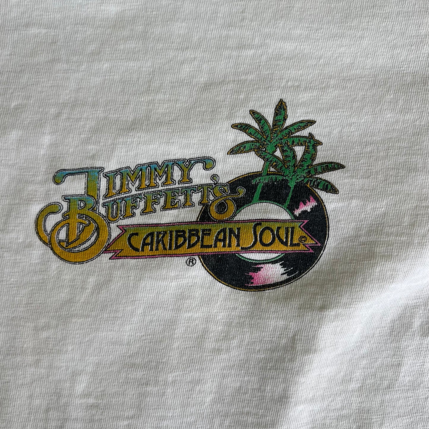 90s Jimmy Buffett's Caribbean Soul I Can Barely Control Off White T-Shirt - Large