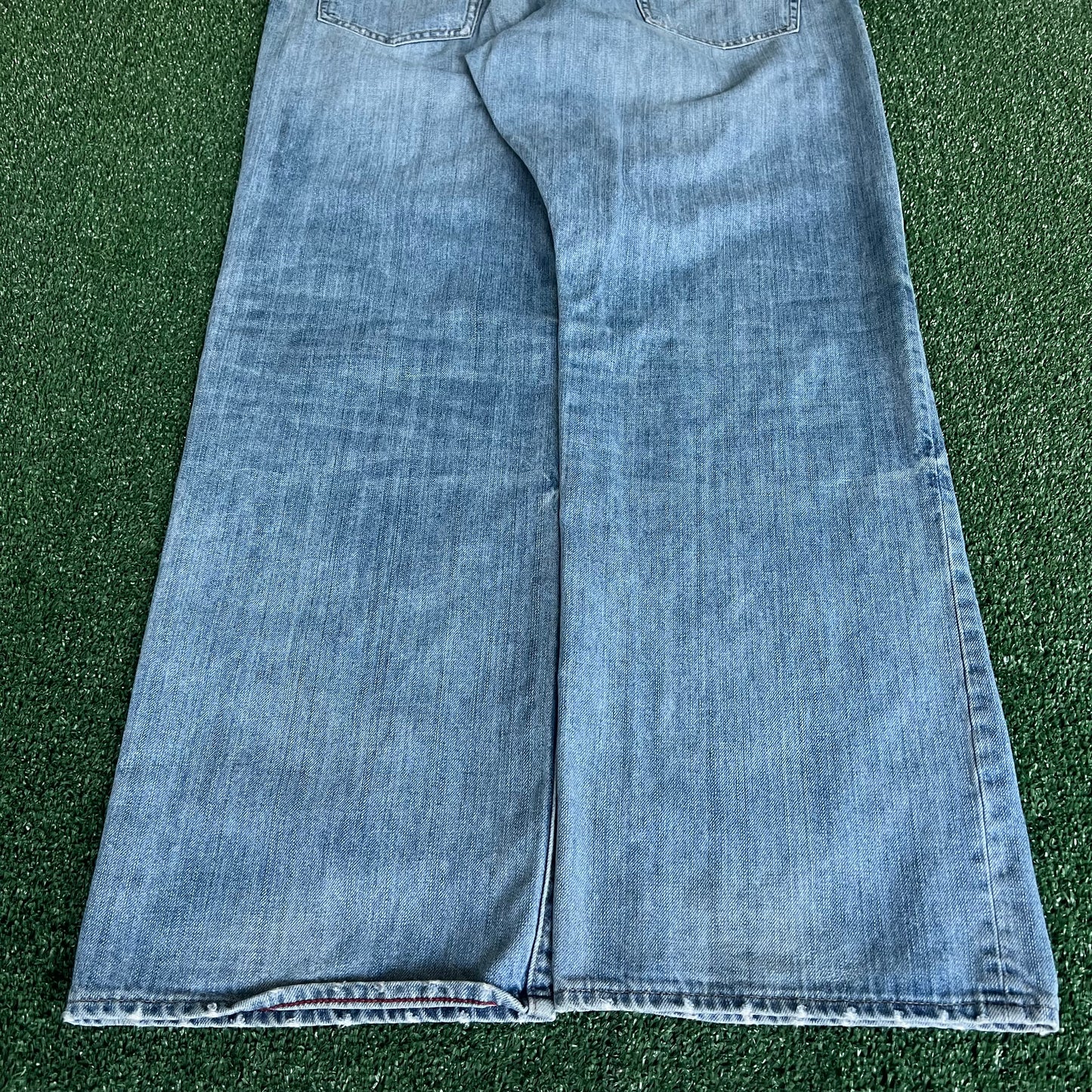 Y2K Old Navy Loose Light Blue Wide-Leg Baggy Jeans - 40x31.5" 21" Openings