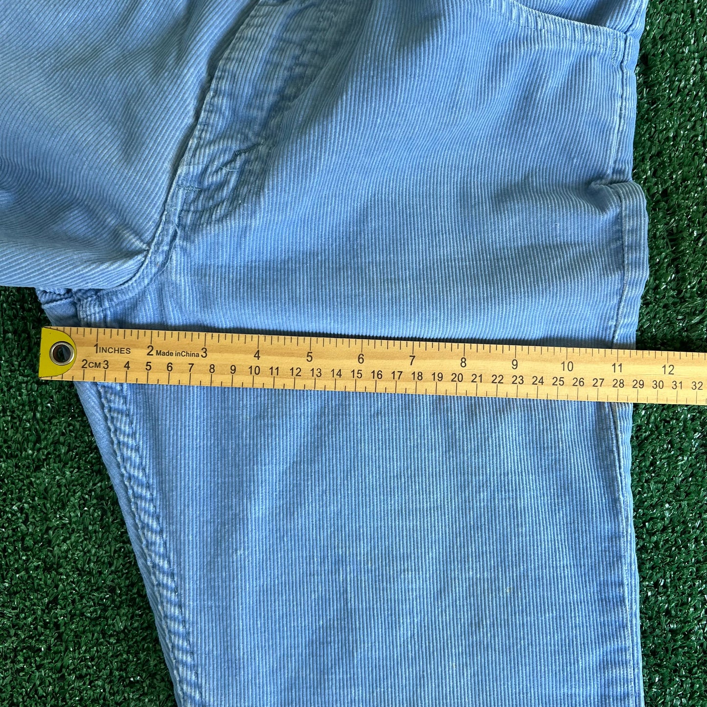 80s Levi's 519 Corduroy Baby Blue Straight Leg Pants - 29x29"