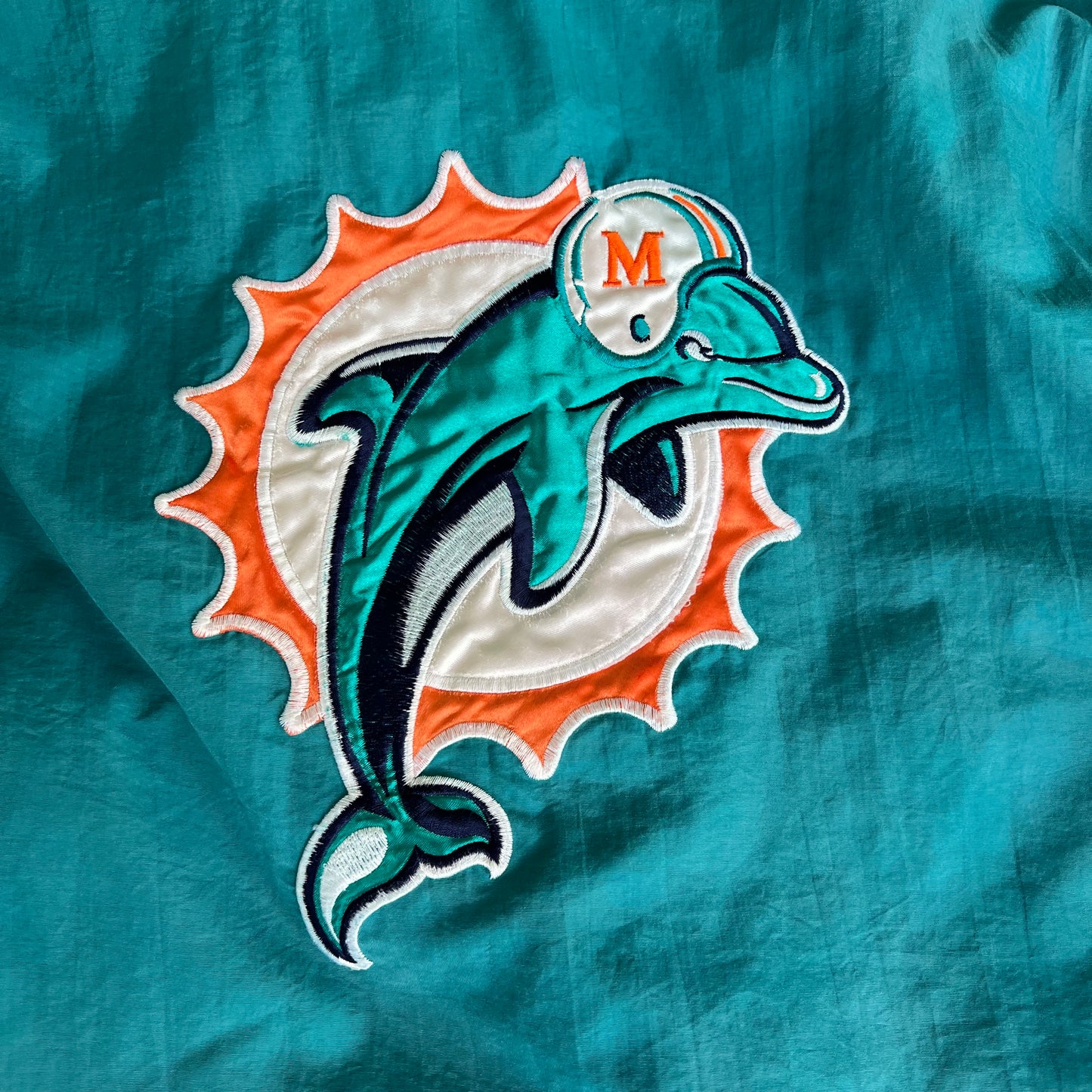 90s Starter NFL Miami Dolphins Teal Puffer Coat - XL