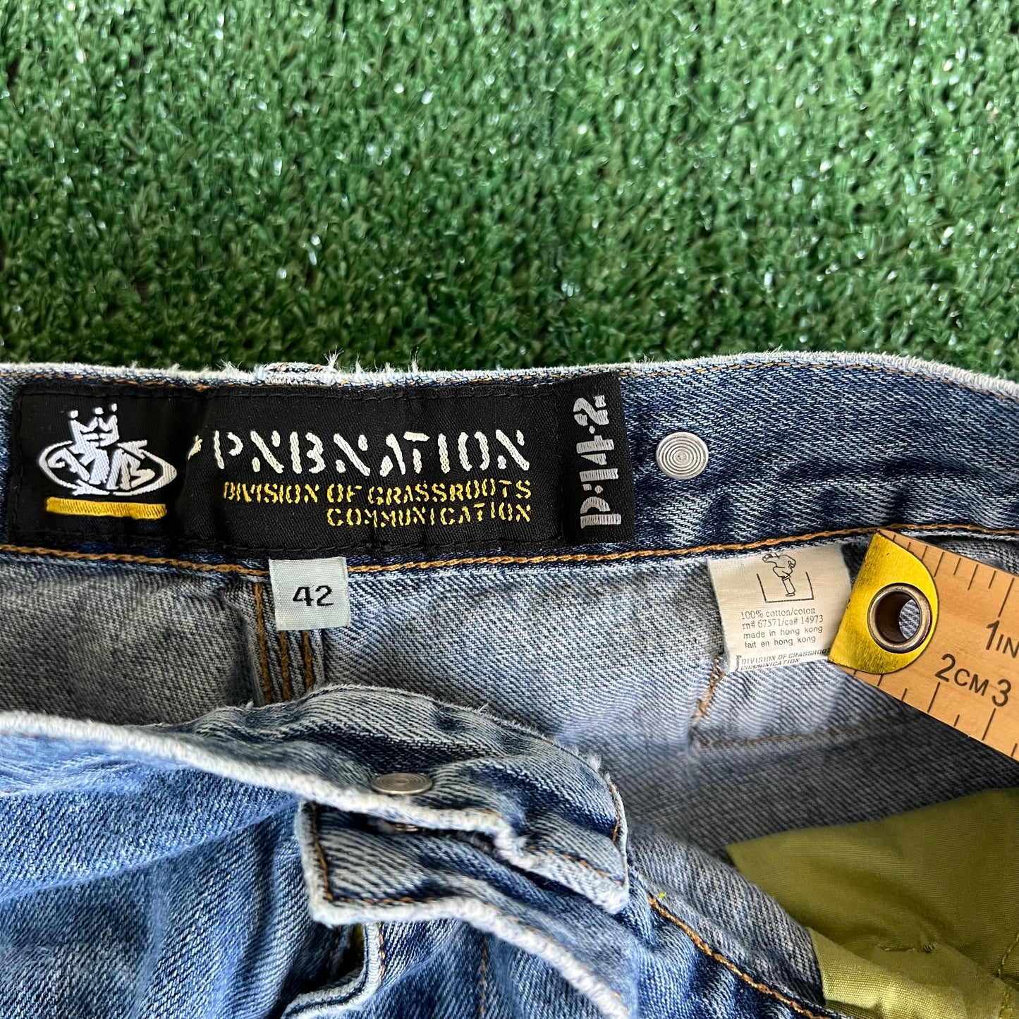 Y2K PNB NATION Double Knee Carpenter Blue Jeans - 41x30 19" Openings