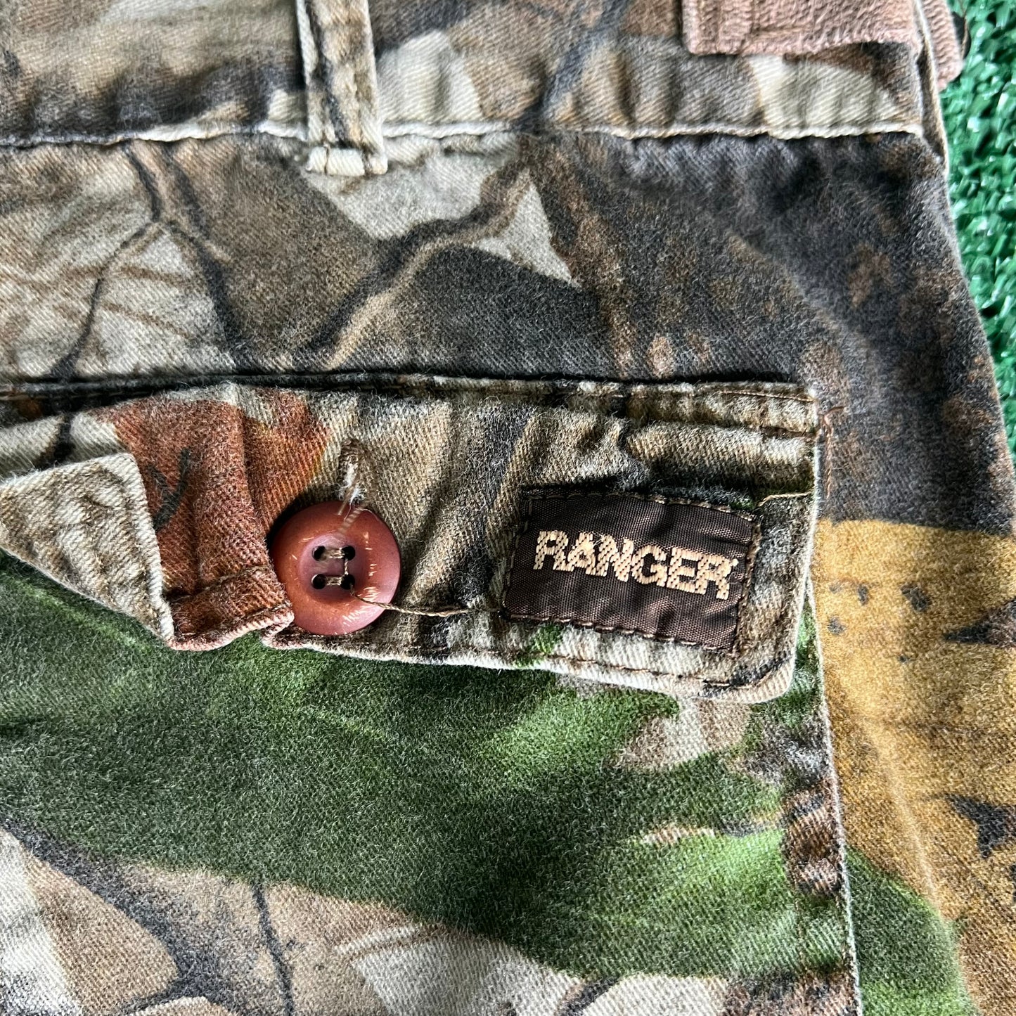 90s Ranger Realtree Hardwood Camouflage Straight Cargo Pants - Large 38x29