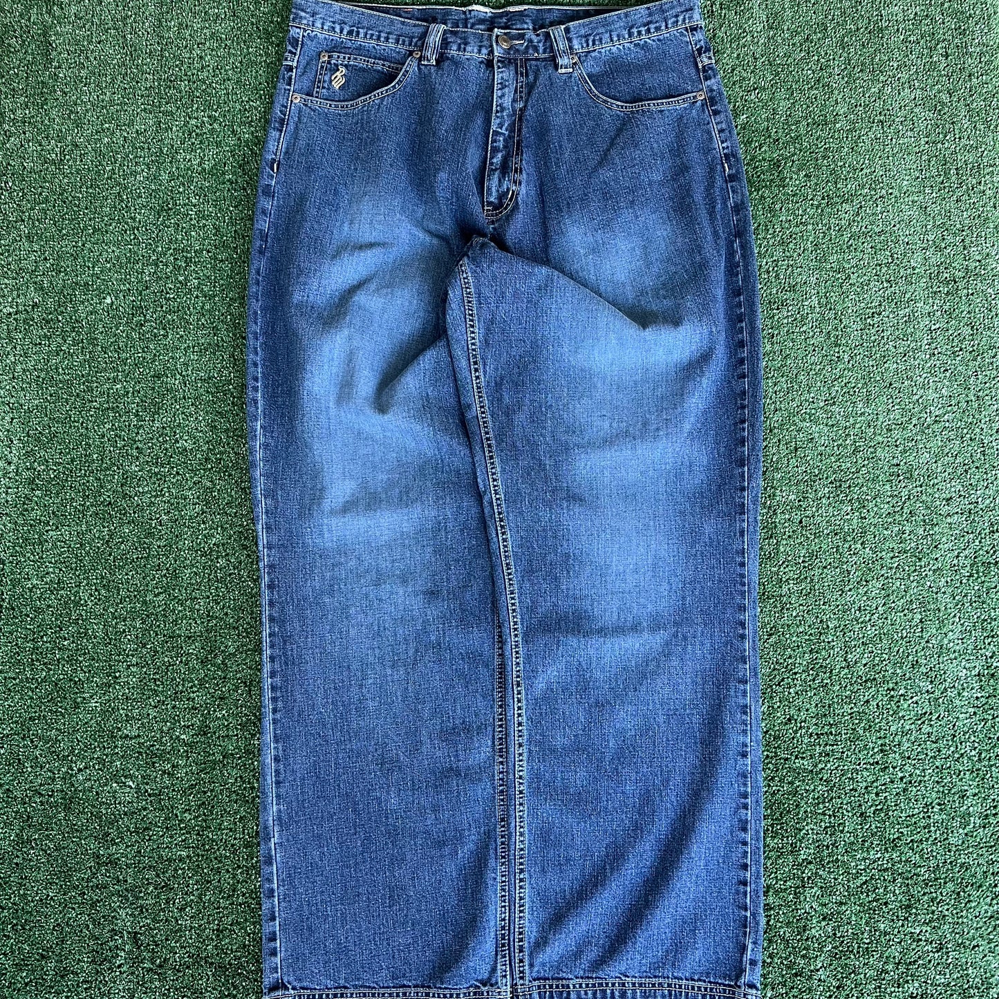 Y2K Rocawear Blue Baggy Wide-Leg Jeans - 39x33.25" 20" Openings