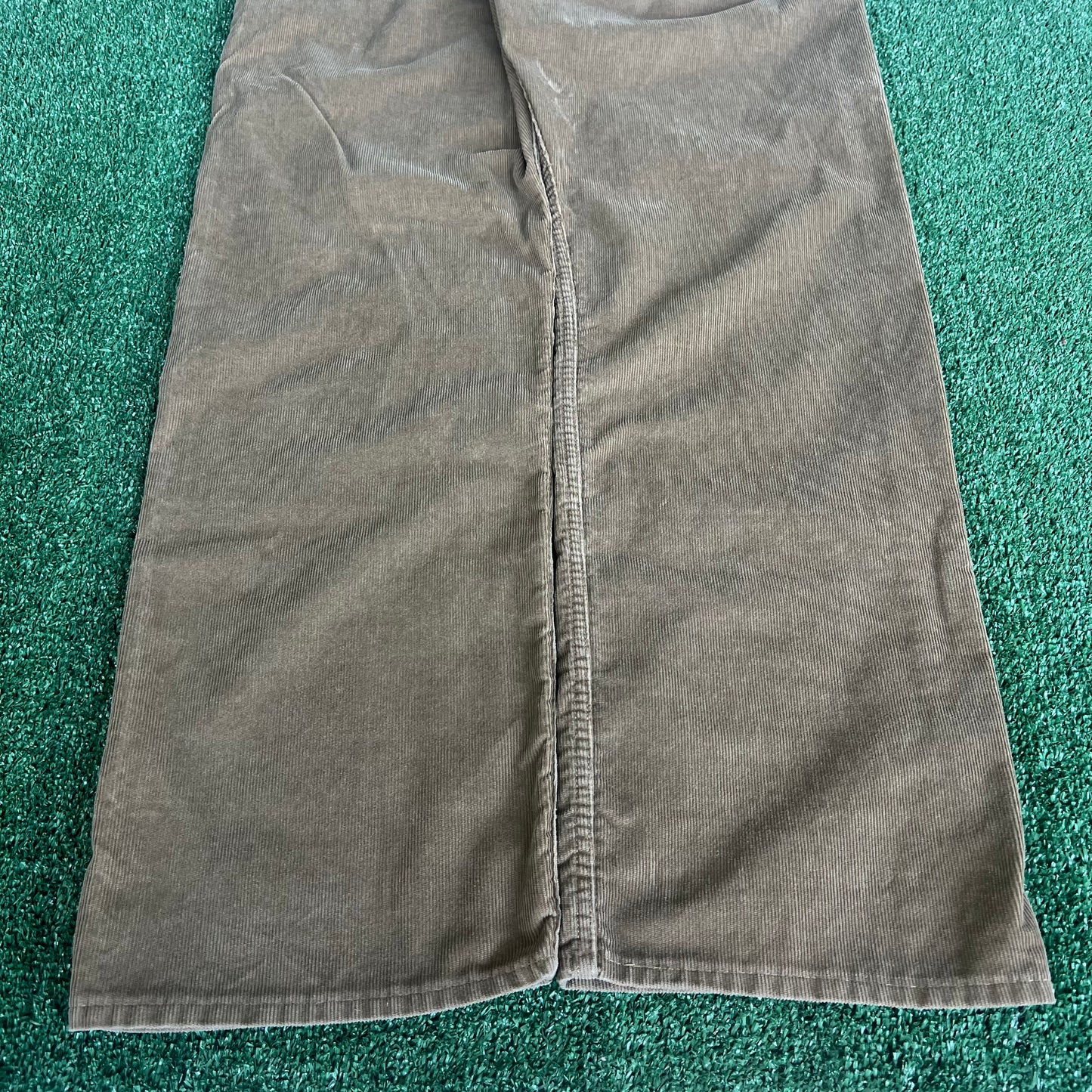 Y2K Levi's 549 Loose Baggy Straight Brown Corduroy Pants - 37x31.5 19" Opening