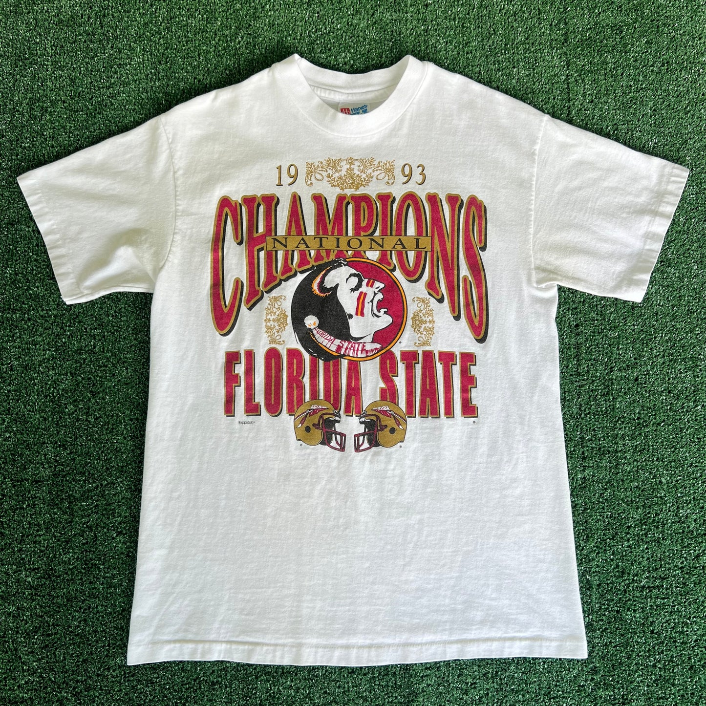 1993 Florida State Seminoles FSU National Champions White T-Shirt - Medium