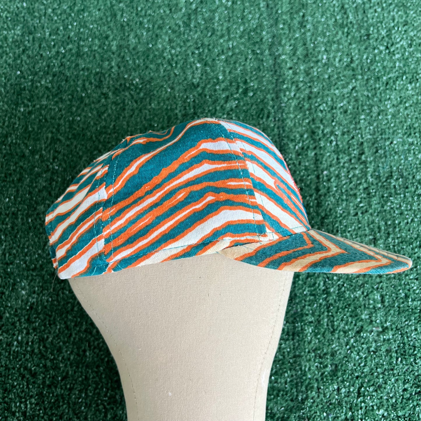 90s Zubaz Zebra Striped NFL Miami Dolphins Snapback Hat USA