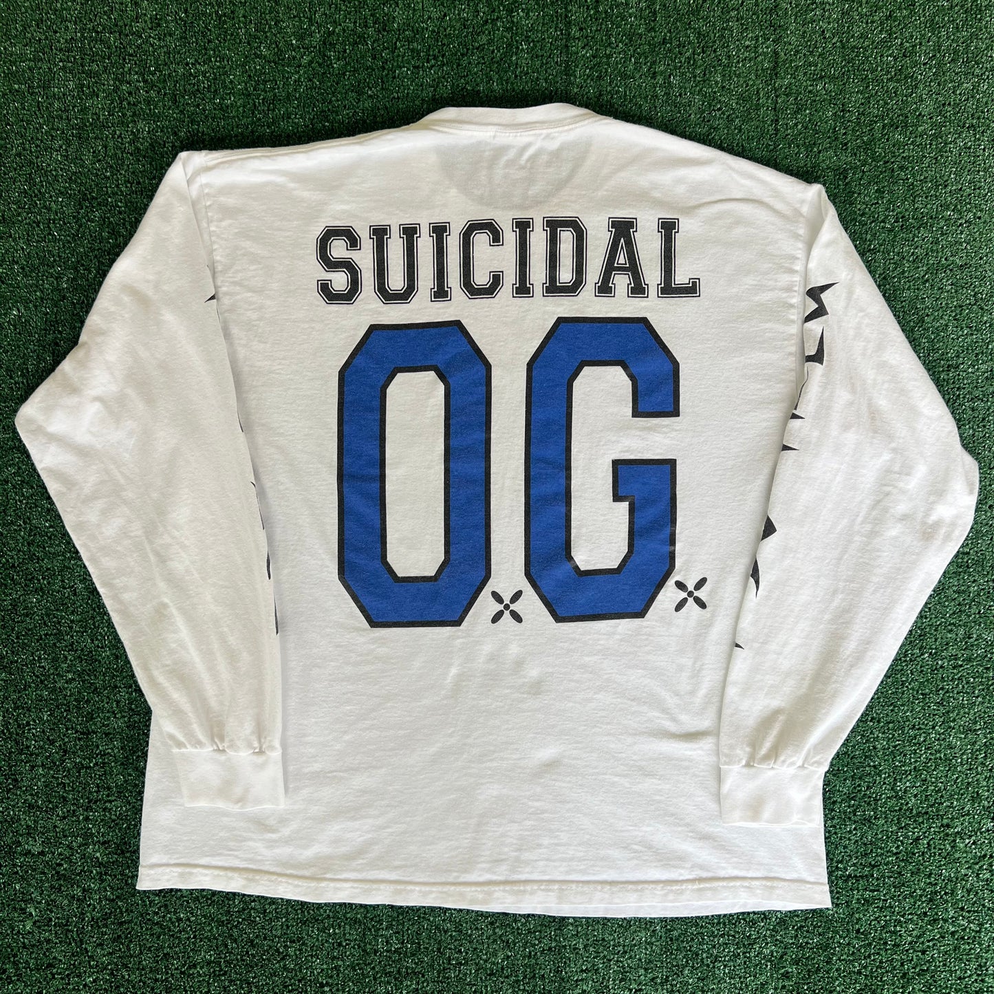 90s Suicidal Tendencies OG Punk Metal Band White Long Sleeve T-Shirt - XL