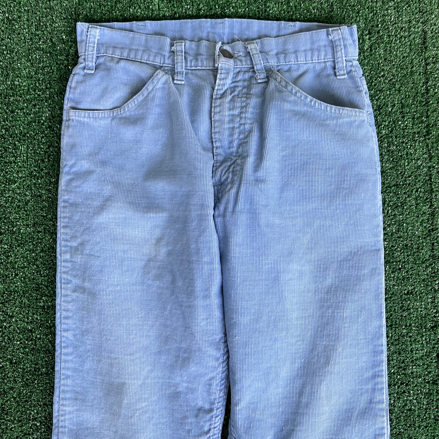 80s Levi's 519 Corduroy Baby Blue Straight Leg Pants - 29x29"