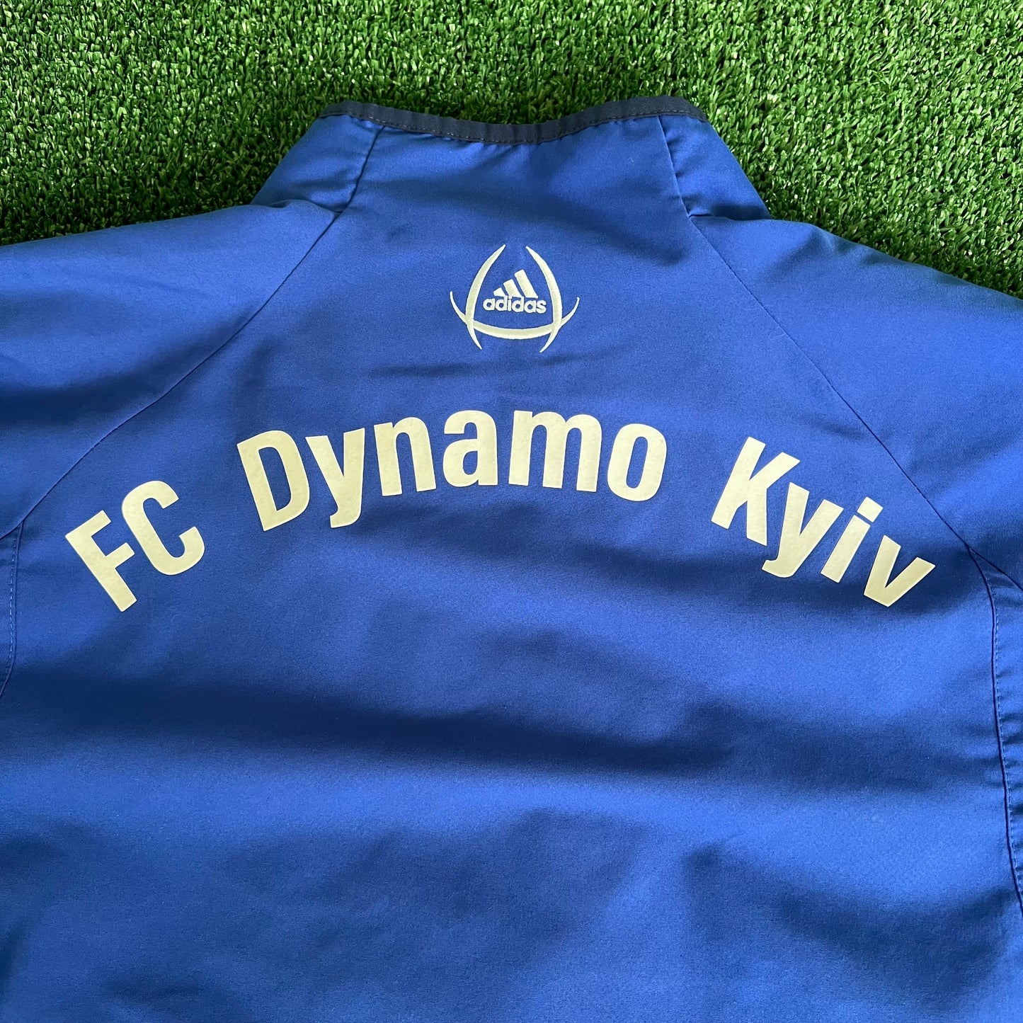 Y2K FC Dynamo Kyiv Ukraine Soccer Blue Track Jacket - Large