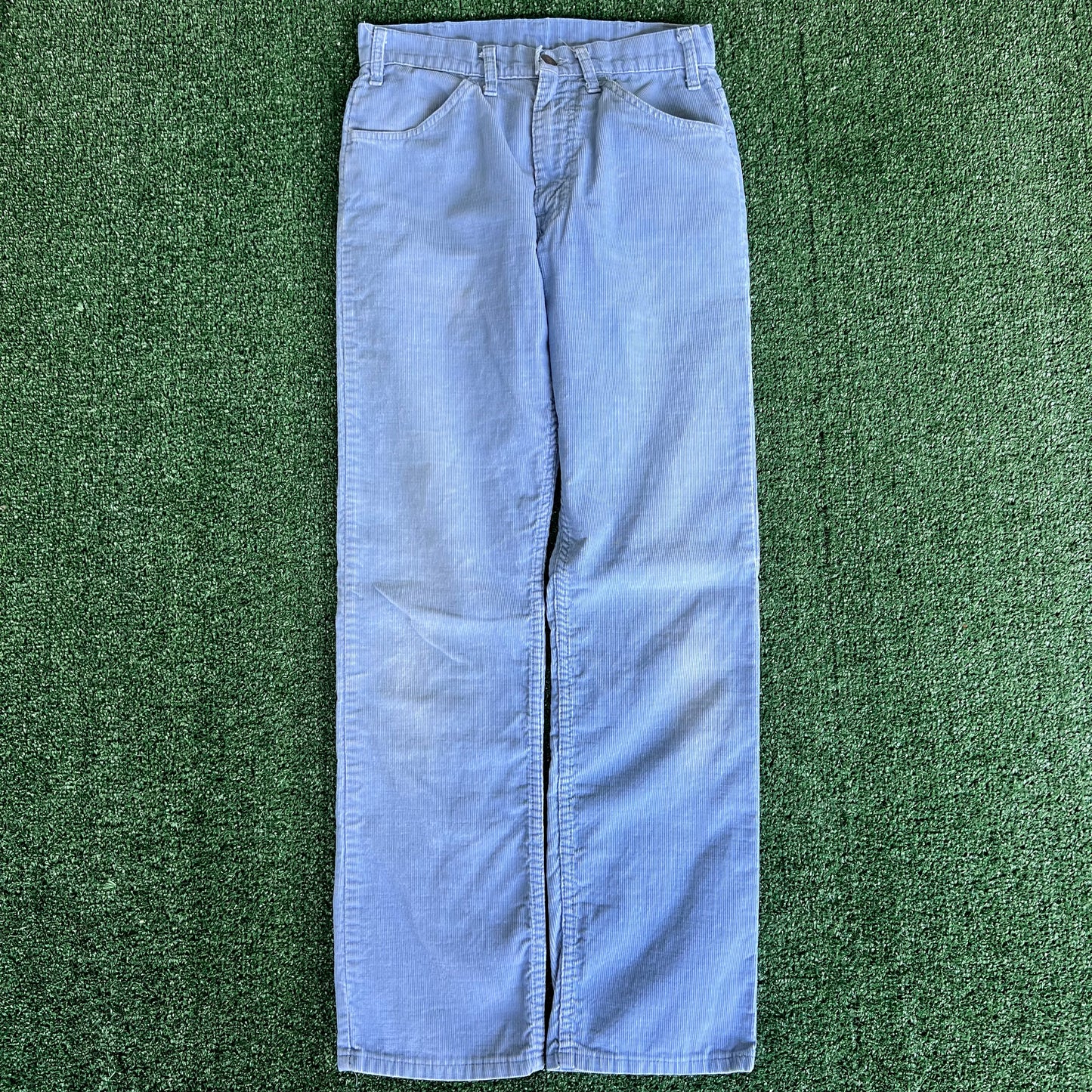 80s Levi's 519 Corduroy Baby Blue Straight Leg Pants - 29x29"