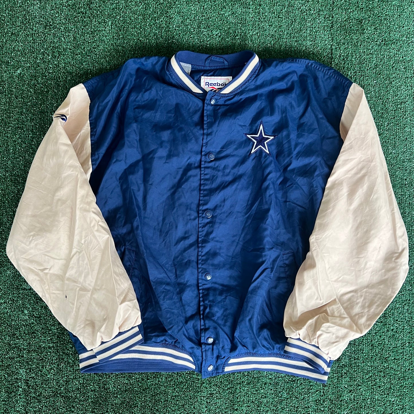 90s Reebok NFL Pro Line Dallas Cowboys Bomber Windbreaker Jacket - 2XL