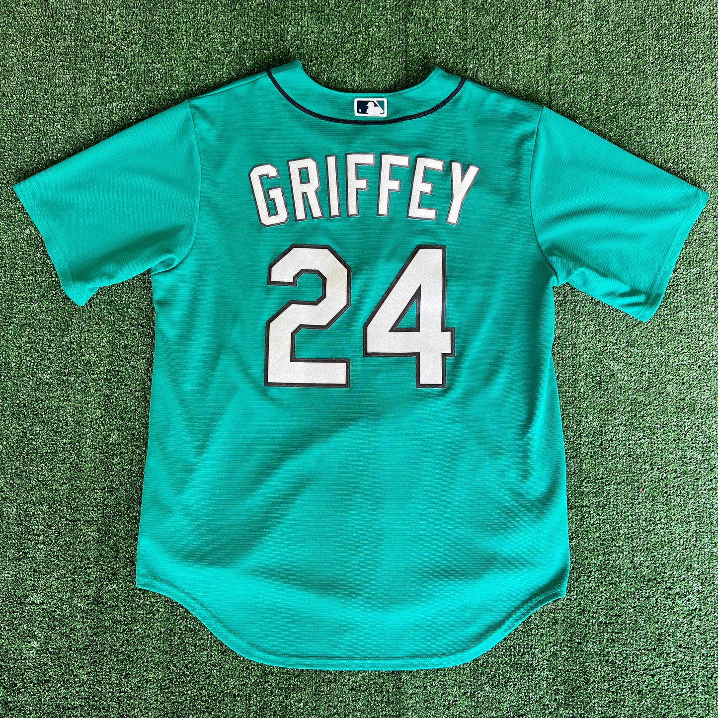 Nike MLB Seattle Mariners Ken Griffey Jr. #24 Teal Baseball Jersey - Large