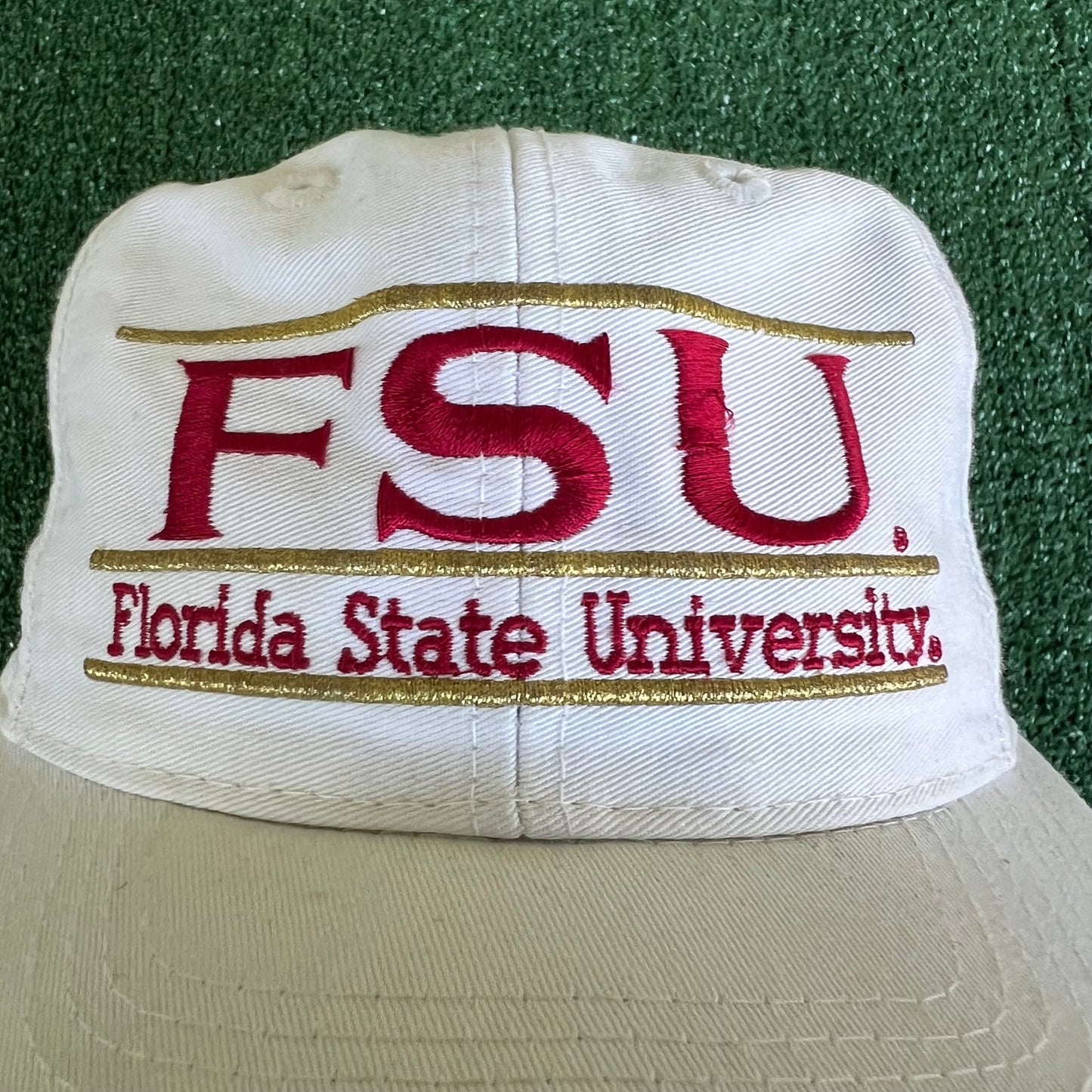 90s The Game Florida State Seminoles FSU The Bar White Snapback Hat