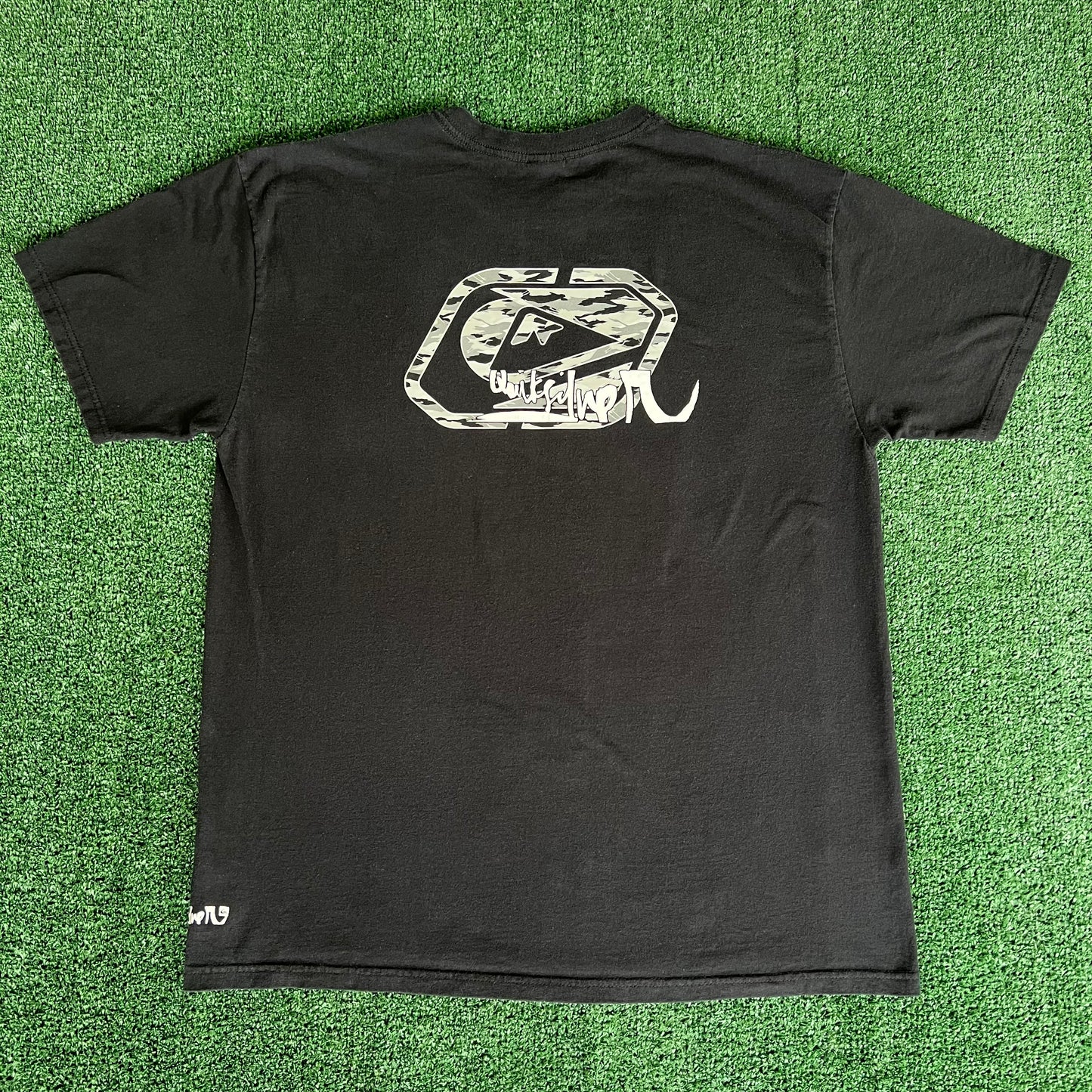 Y2K Quicksilver Camouflage Black T-Shirt - XL