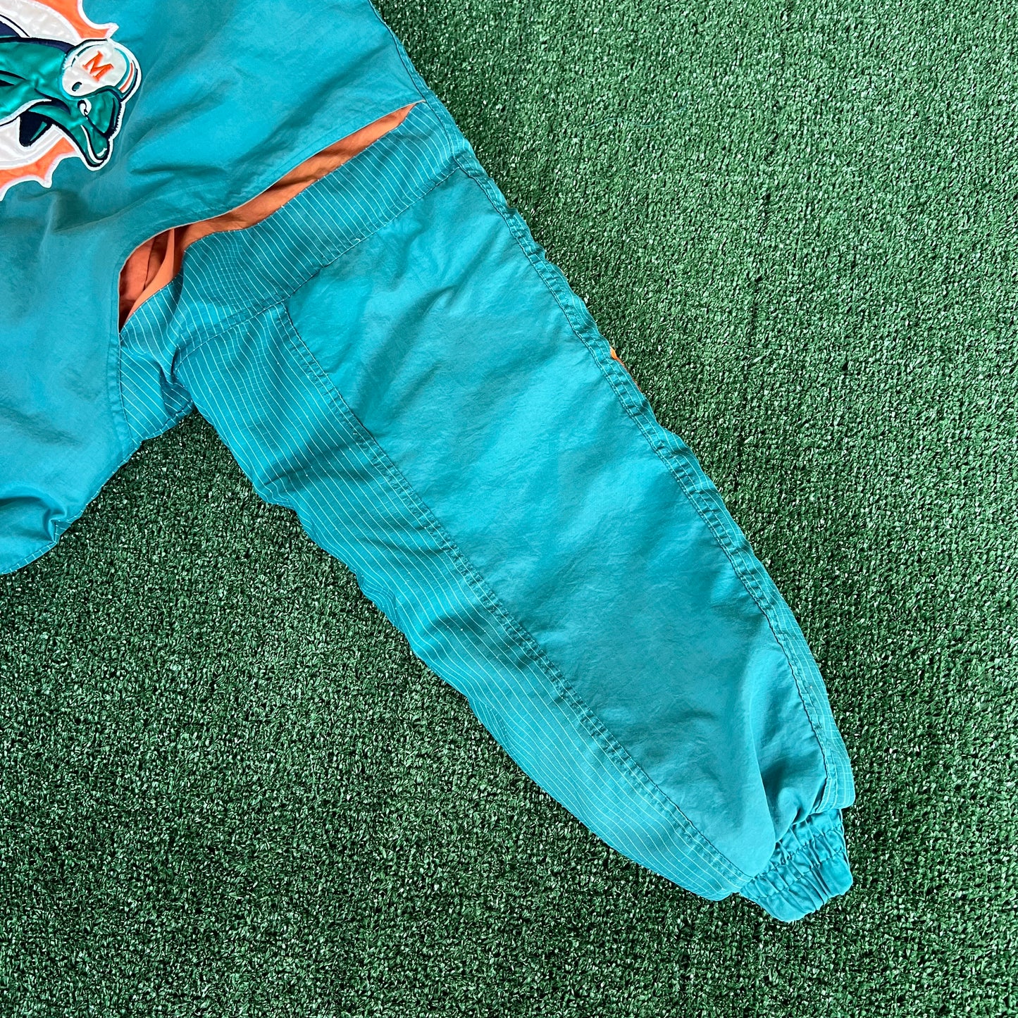 90s Starter NFL Miami Dolphins Teal Puffer Coat - XL