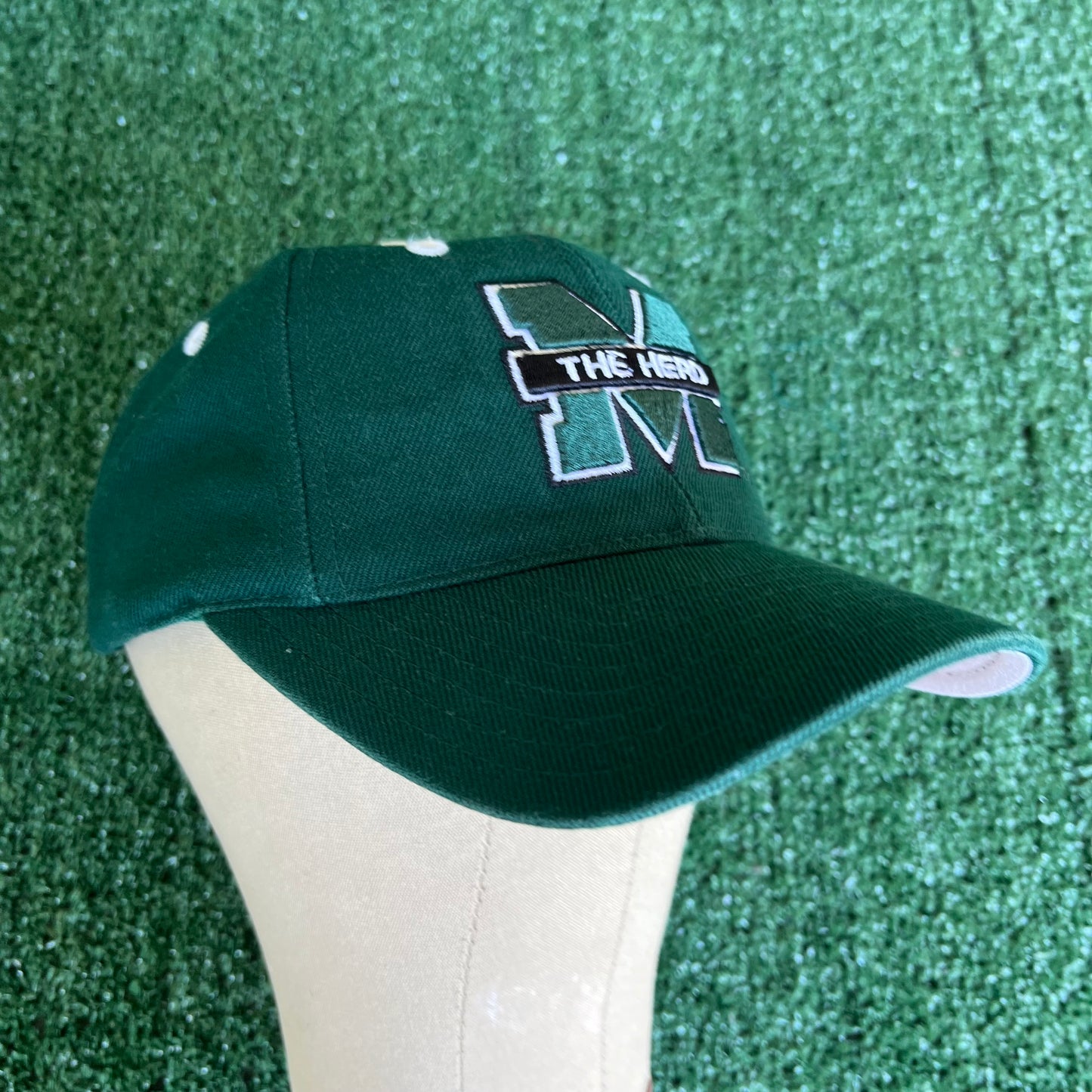 Y2K Puma Marshall Thundering Herd Dark Green Snapback Hat