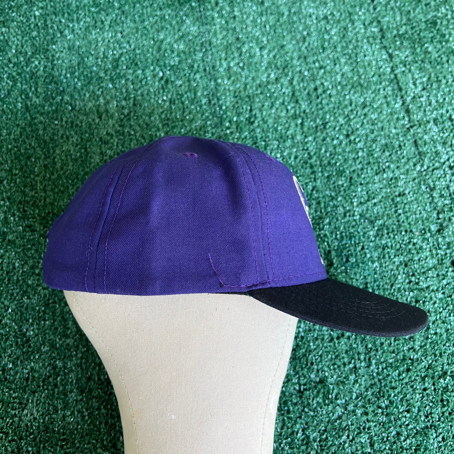 90s MLB Colorado Rockies Purple Black Snapback Hat