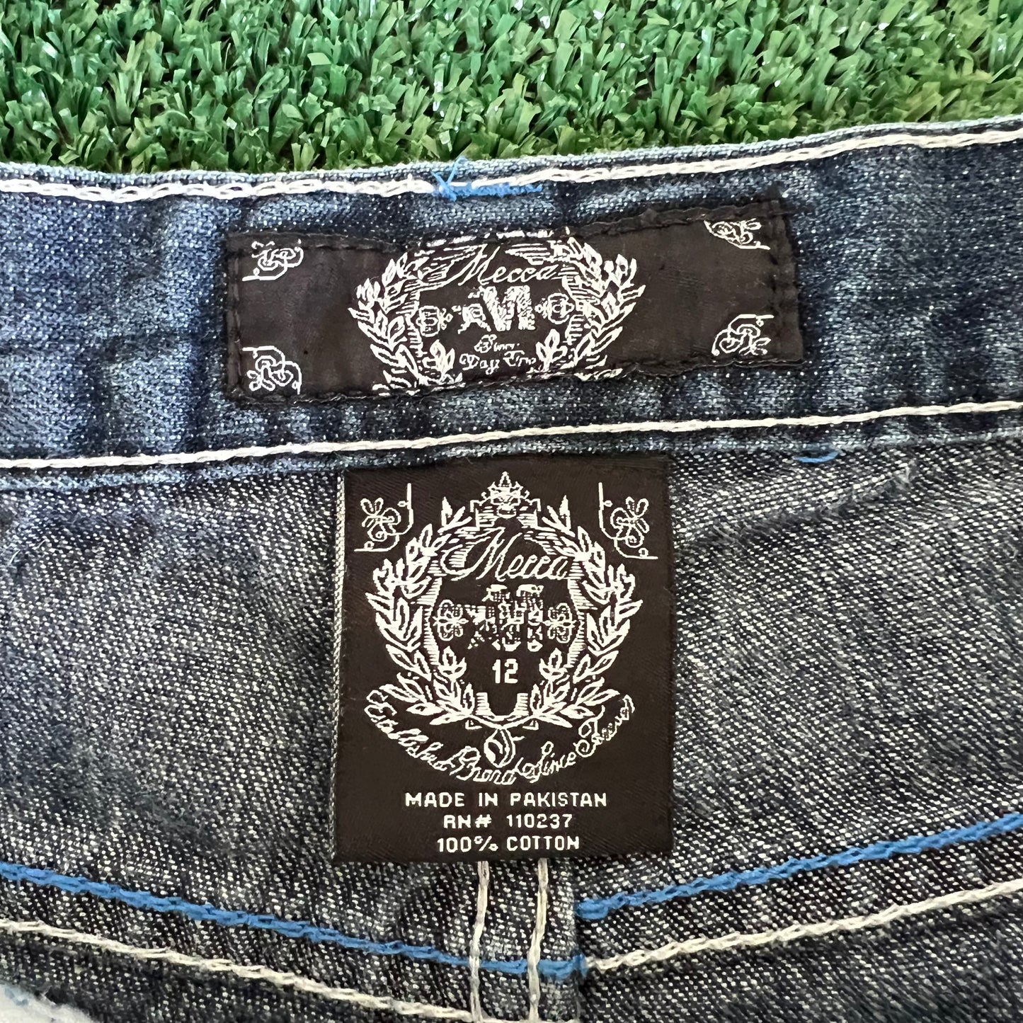 Y2K Mecca Blue Jean Shorts - 28x12.25"