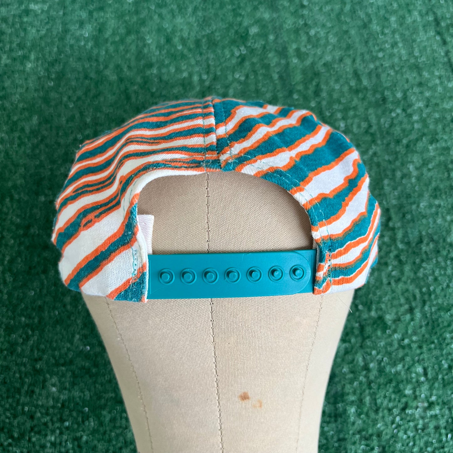 90s Zubaz Zebra Striped NFL Miami Dolphins Snapback Hat USA