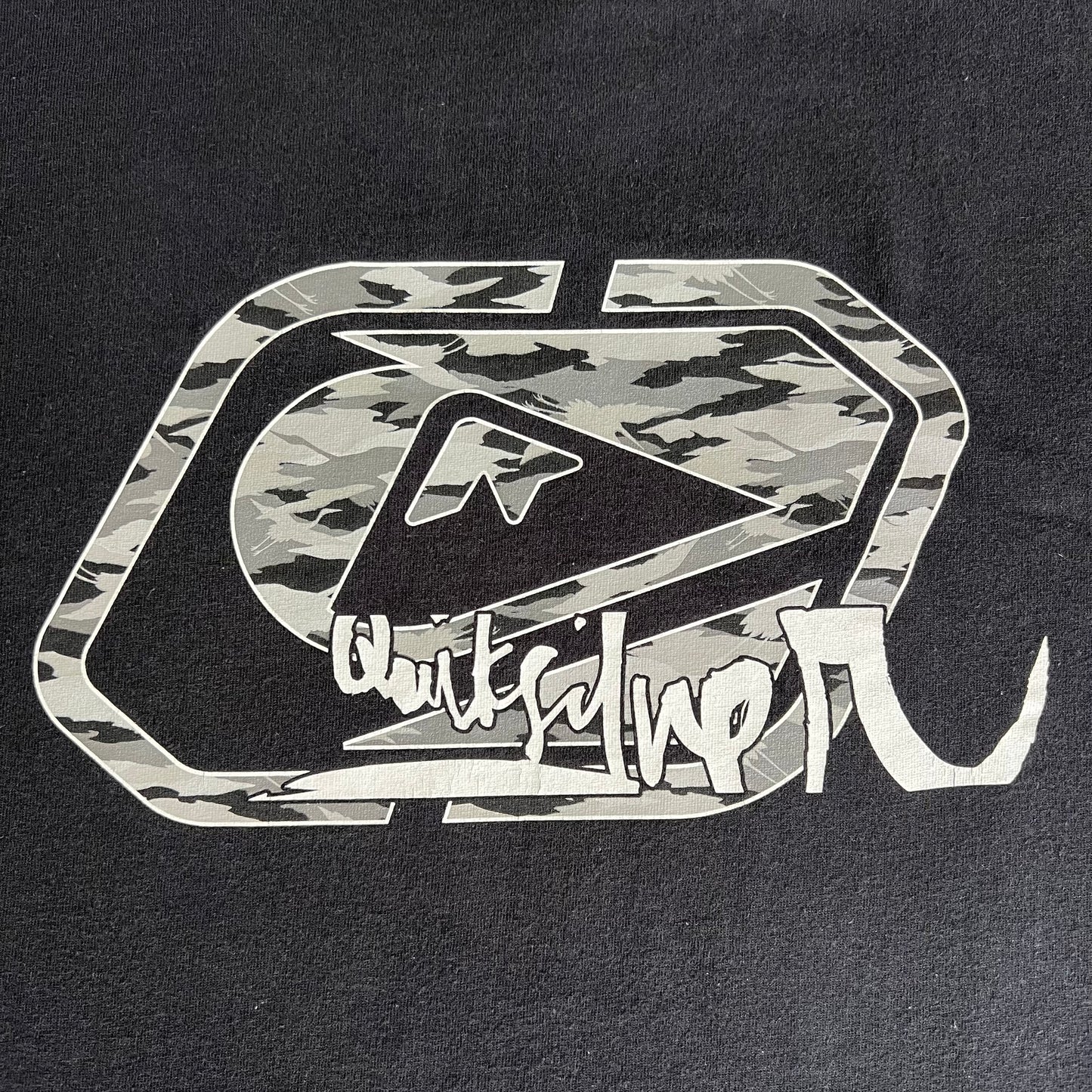 Y2K Quicksilver Camouflage Black T-Shirt - XL