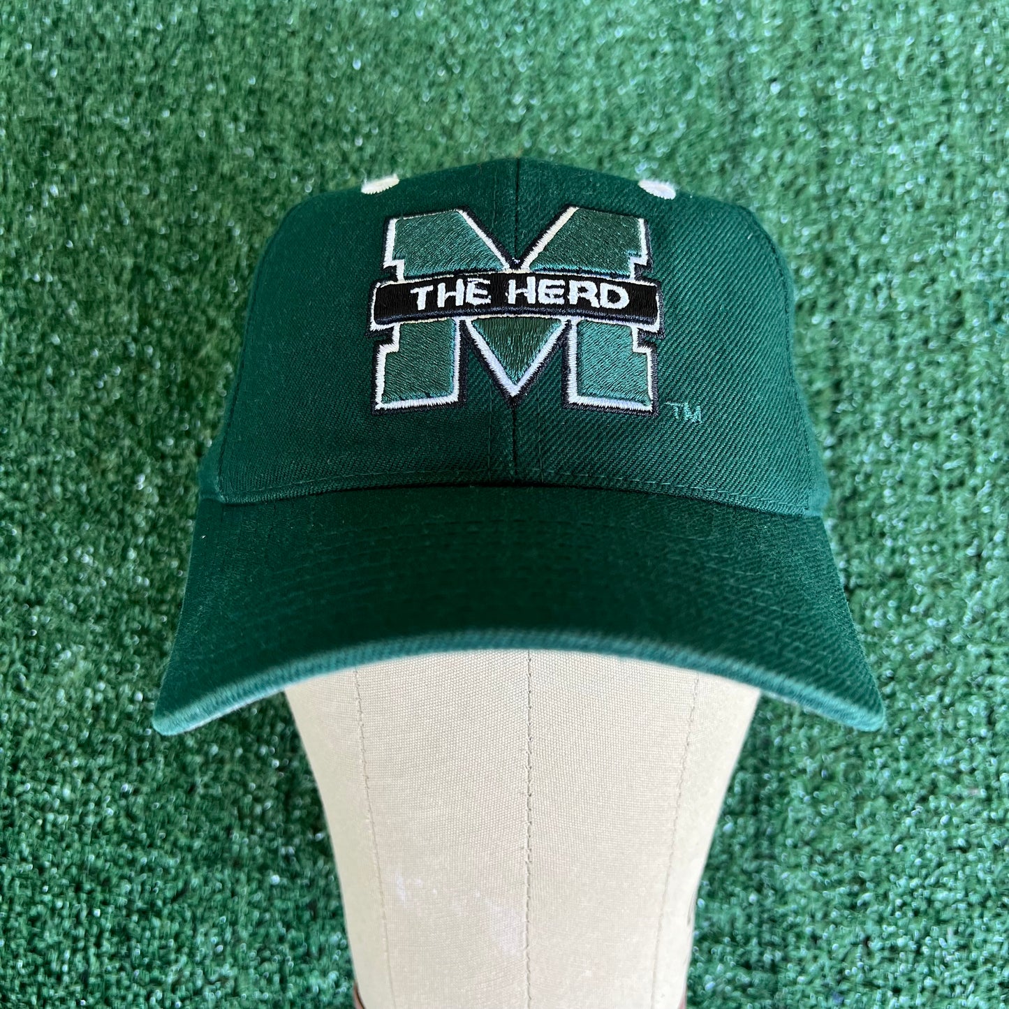 Y2K Puma Marshall Thundering Herd Dark Green Snapback Hat