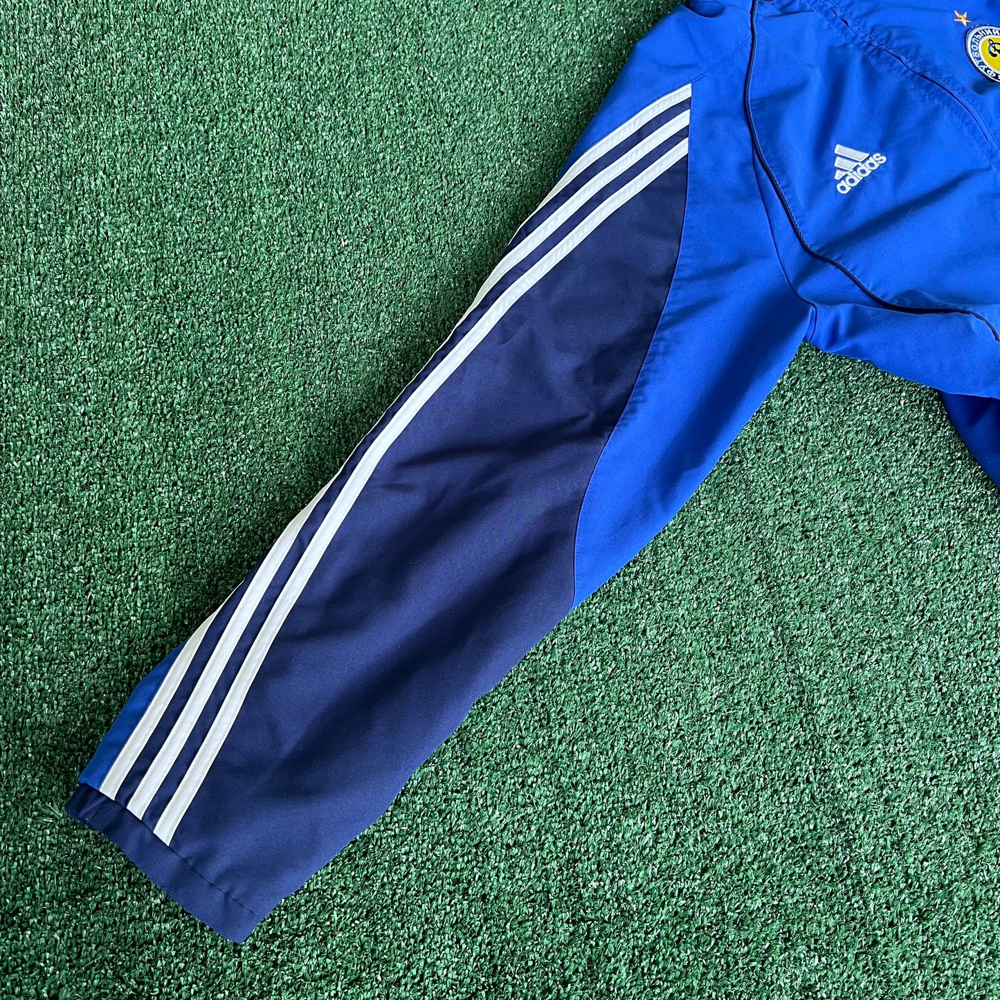 Y2K FC Dynamo Kyiv Ukraine Soccer Blue Track Jacket - Large