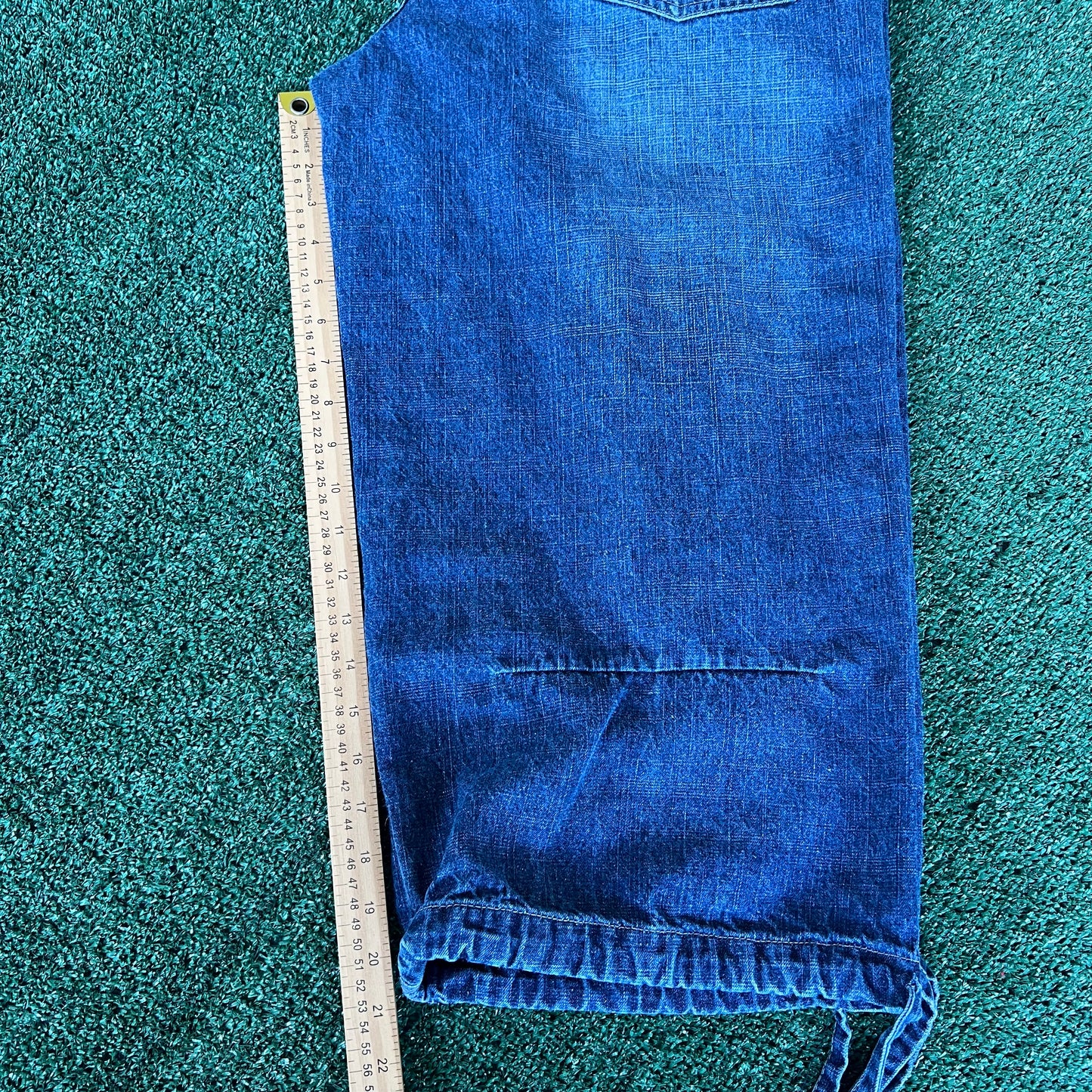 Y2K Artery Baggy Long Blue Jean Shorts - 33x20.75"