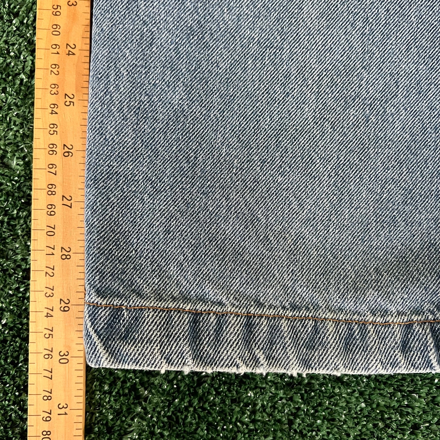 90s Gitano Baggy Straight Carpenter Light Wash Blue Jeans - 30x30 18" Openings