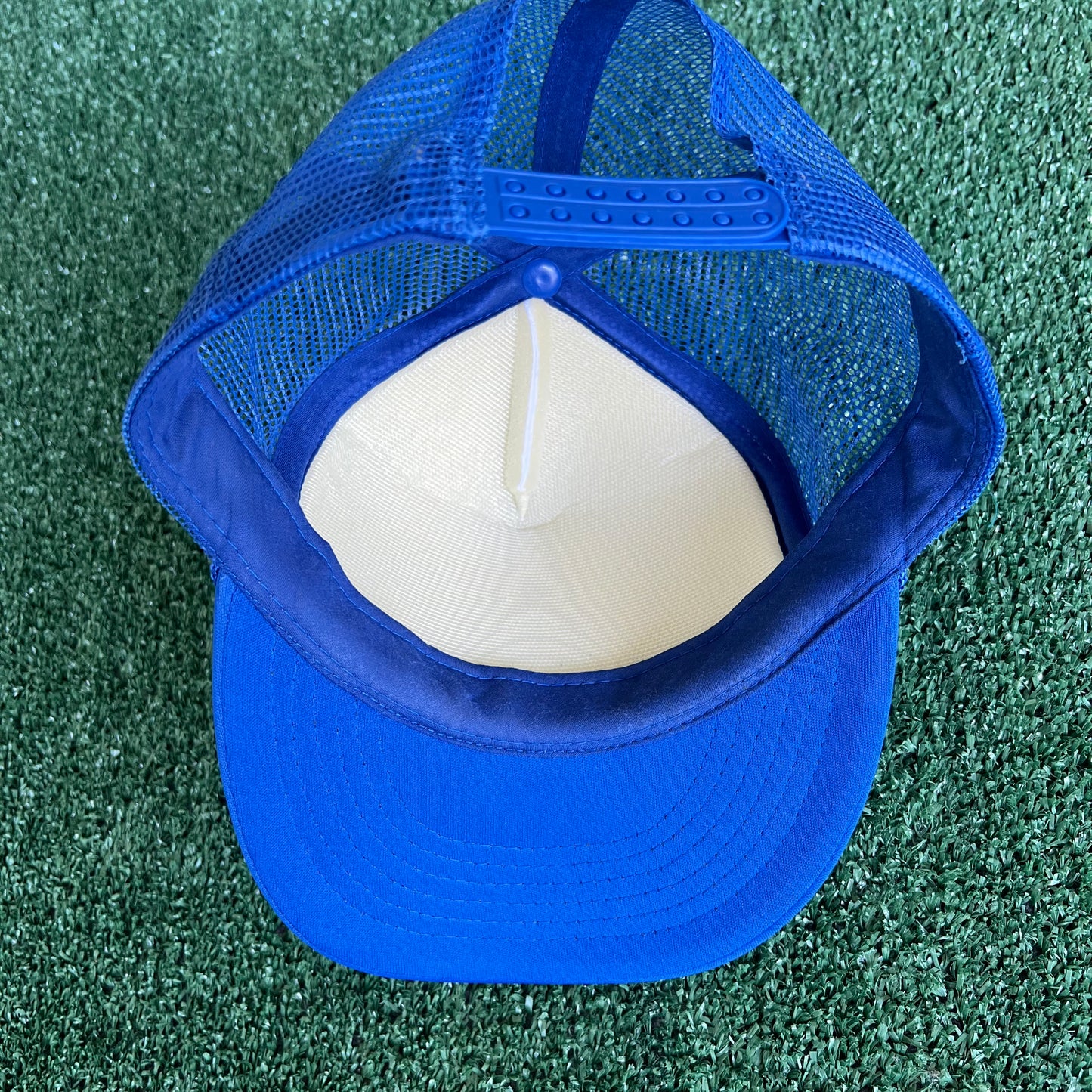 90s Nasa  White Blue Meshback Foam Trucker Snapback Hat