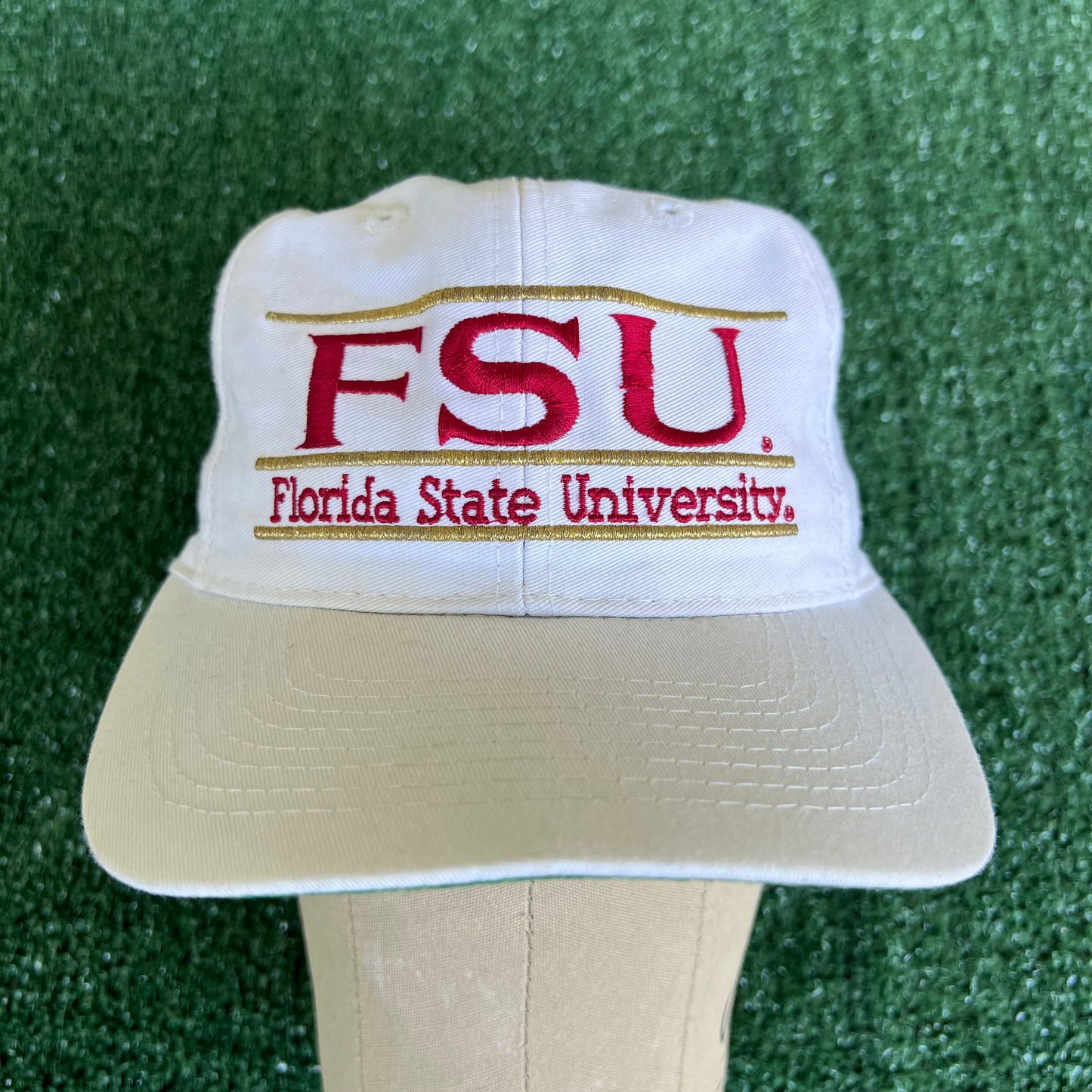 90s The Game Florida State Seminoles FSU The Bar White Snapback Hat