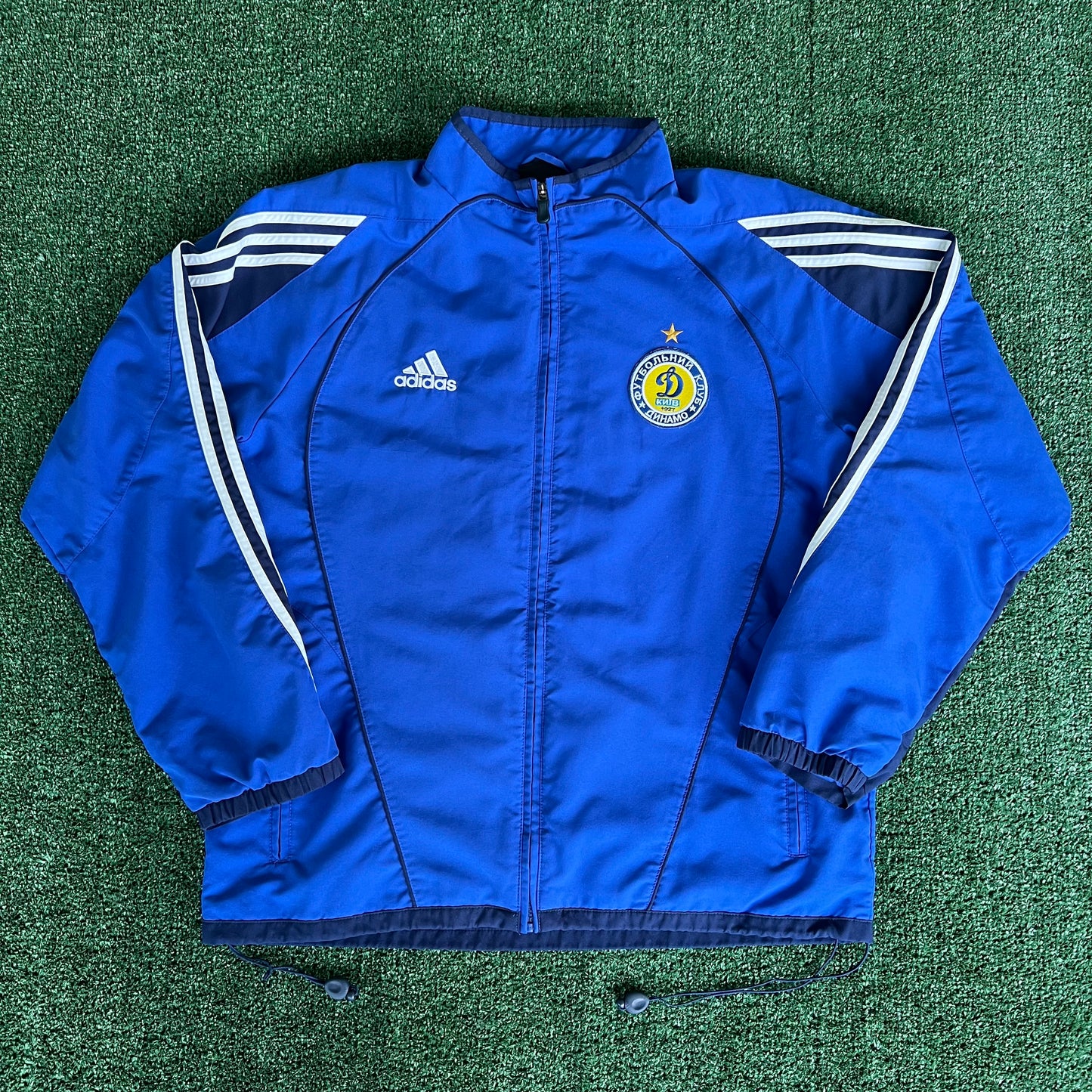 Y2K FC Dynamo Kyiv Ukraine Soccer Blue Track Jacket - Large