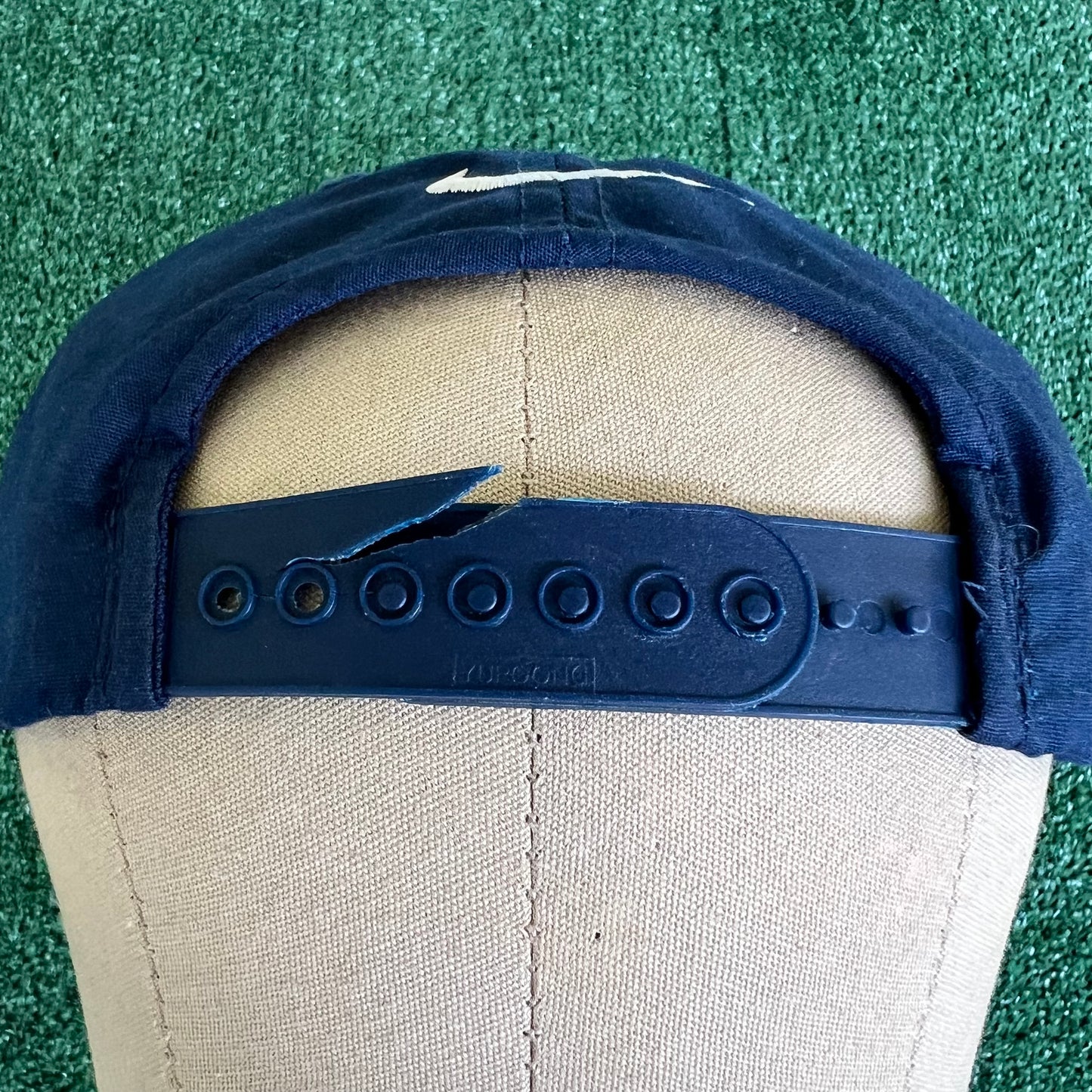 80s Nike Yupoong Navy Blue Low Profile Snapback Hat