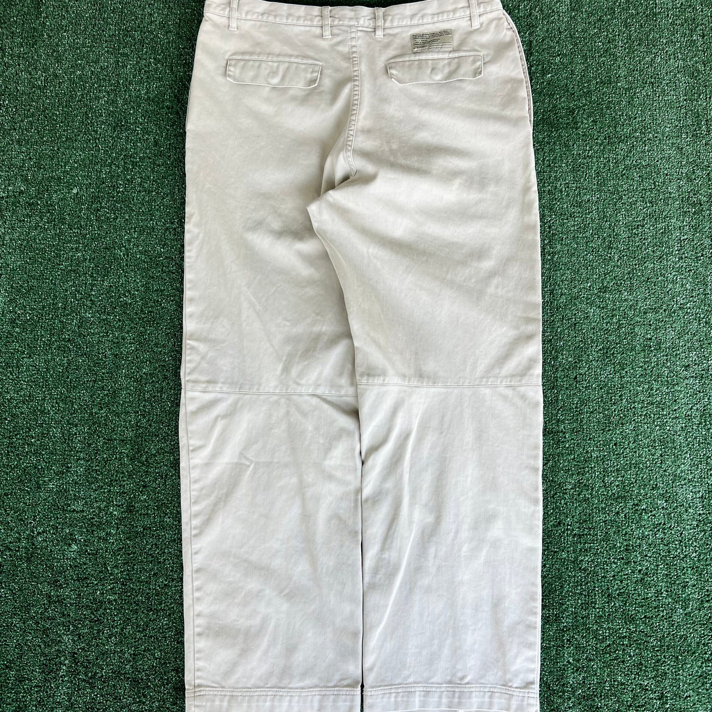 Y2K DKNY Baggy Light Khaki Pants - 38x30.5" 20" Openings