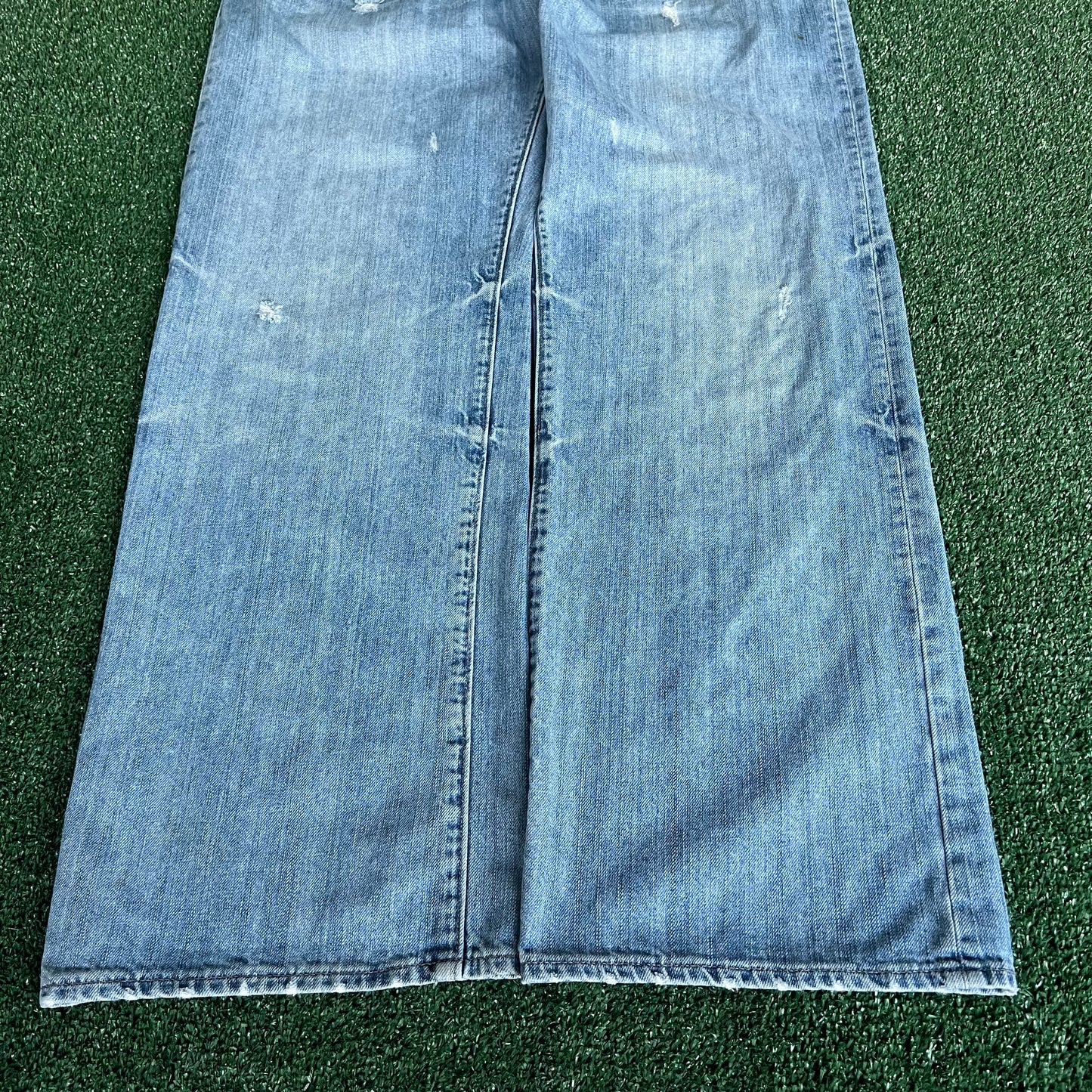 Y2K Old Navy Loose Light Blue Wide-Leg Baggy Jeans - 40x31.5" 21" Openings