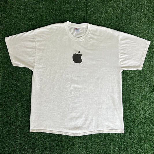 2001 Apple Mac OS X 10.1 Employee Center Logo Promo White T-Shirt - 2XL