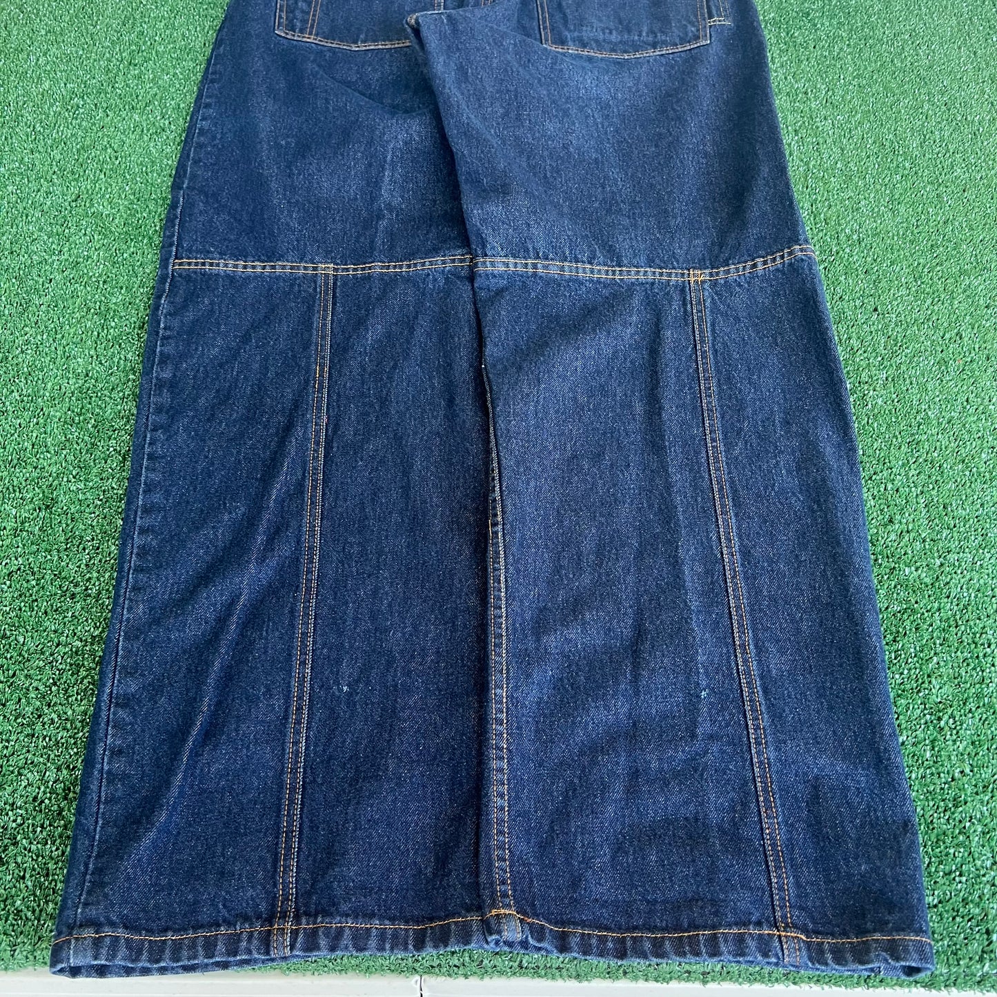 Y2K Sean John Baggy Wide-Leg Dark Blue Jeans - 39x34.25" 21" Openings