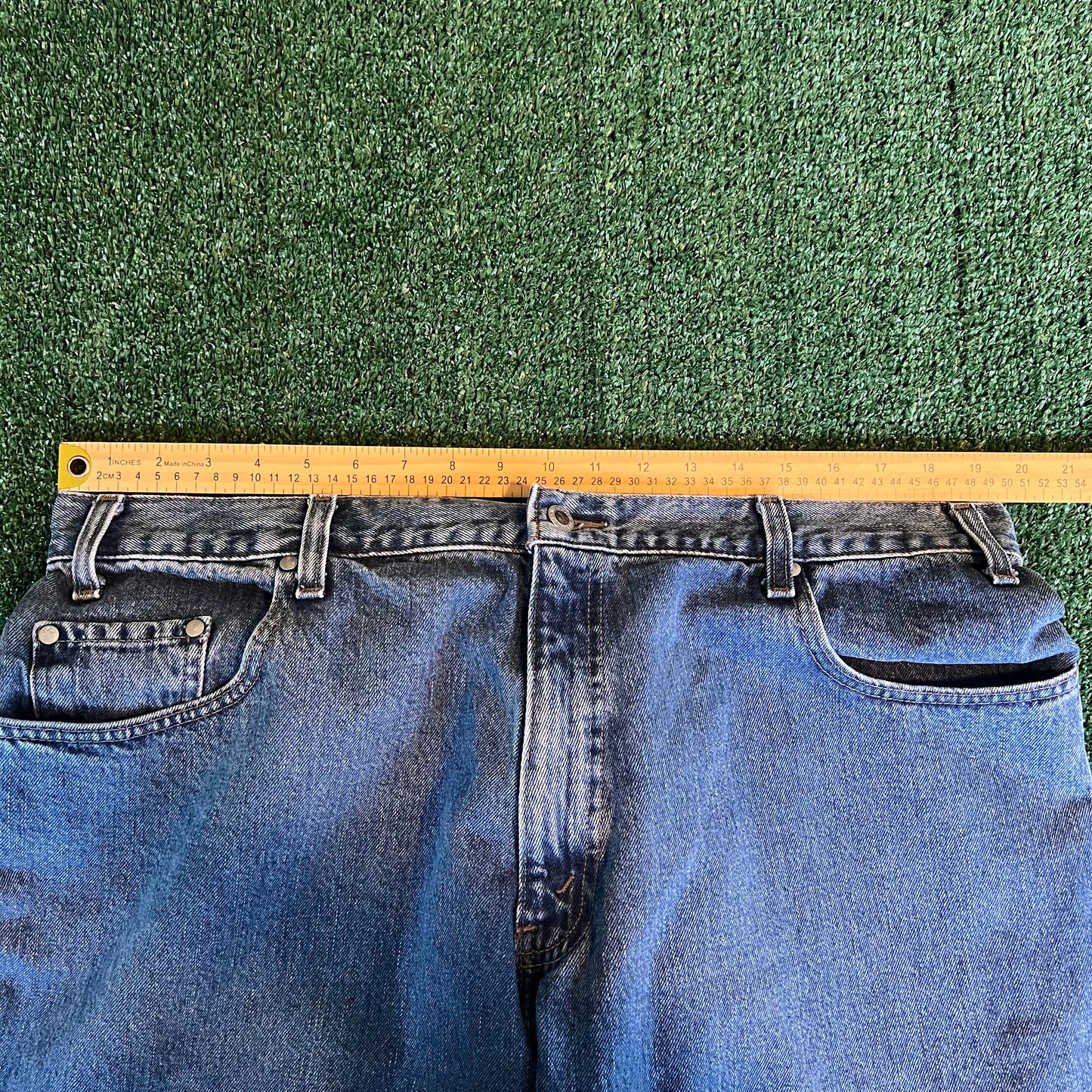 90s Levi's SilverTab Baggy Dark Wash Blue Jeans - 39x27.5" 20" Openings