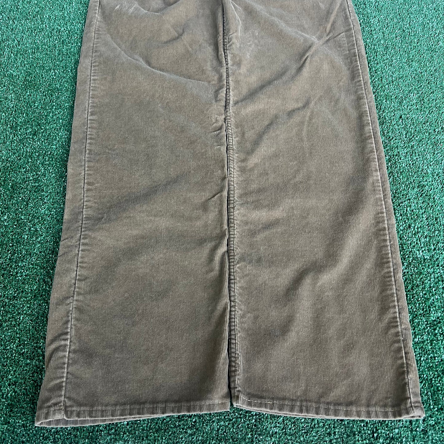 Y2K Levi's 549 Loose Baggy Straight Brown Corduroy Pants - 37x31.5 19" Opening