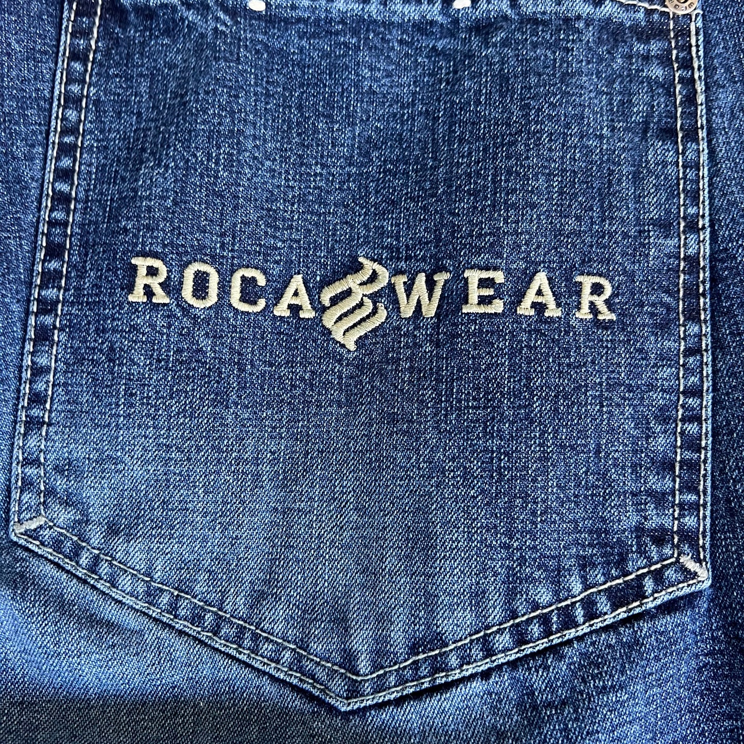 Y2K Rocawear Blue Baggy Wide-Leg Jeans - 39x33.25" 20" Openings