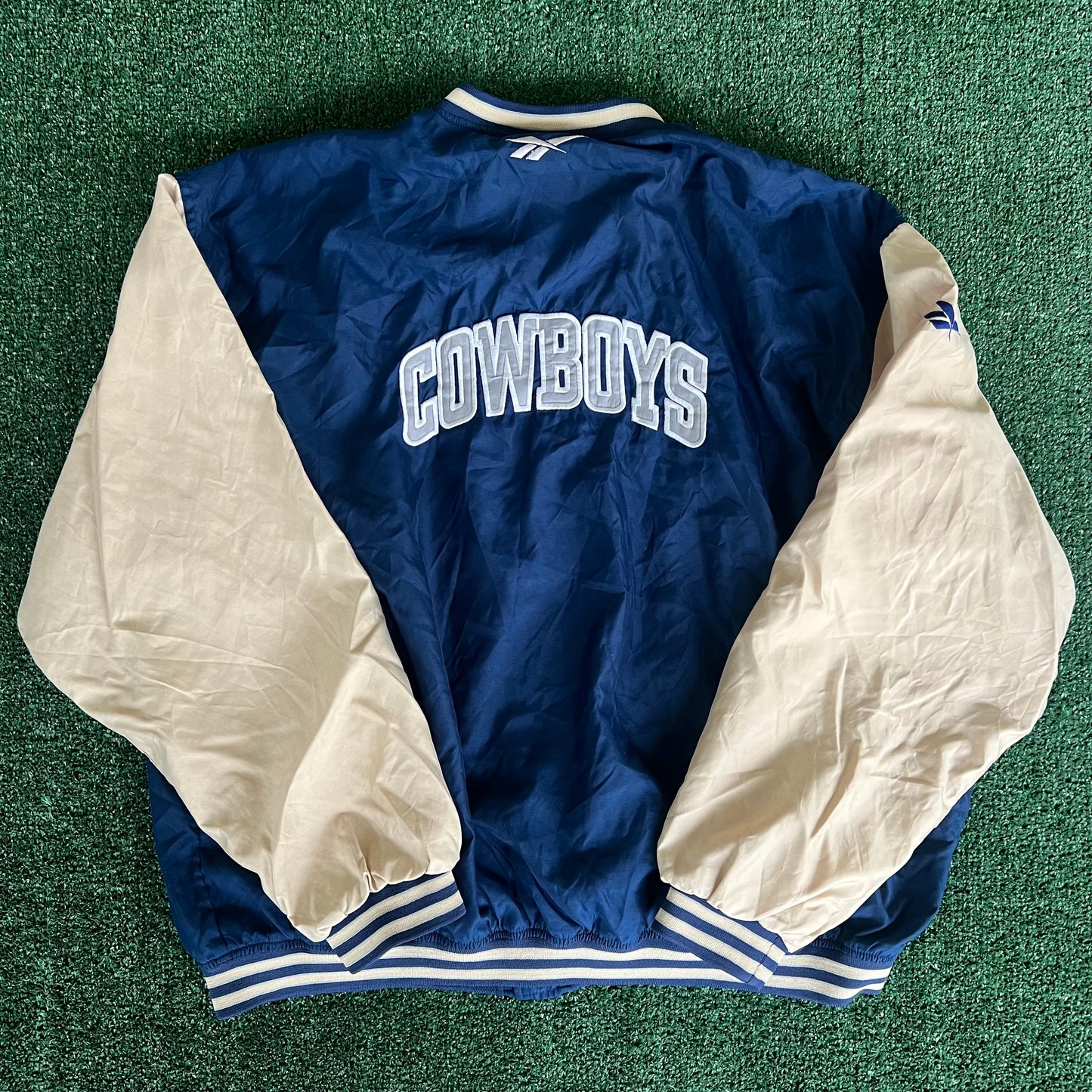 90s Reebok NFL Pro Line Dallas Cowboys Bomber Windbreaker Jacket - 2XL