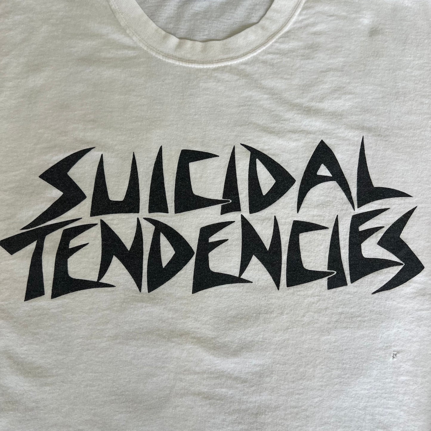 90s Suicidal Tendencies OG Punk Metal Band White Long Sleeve T-Shirt - XL